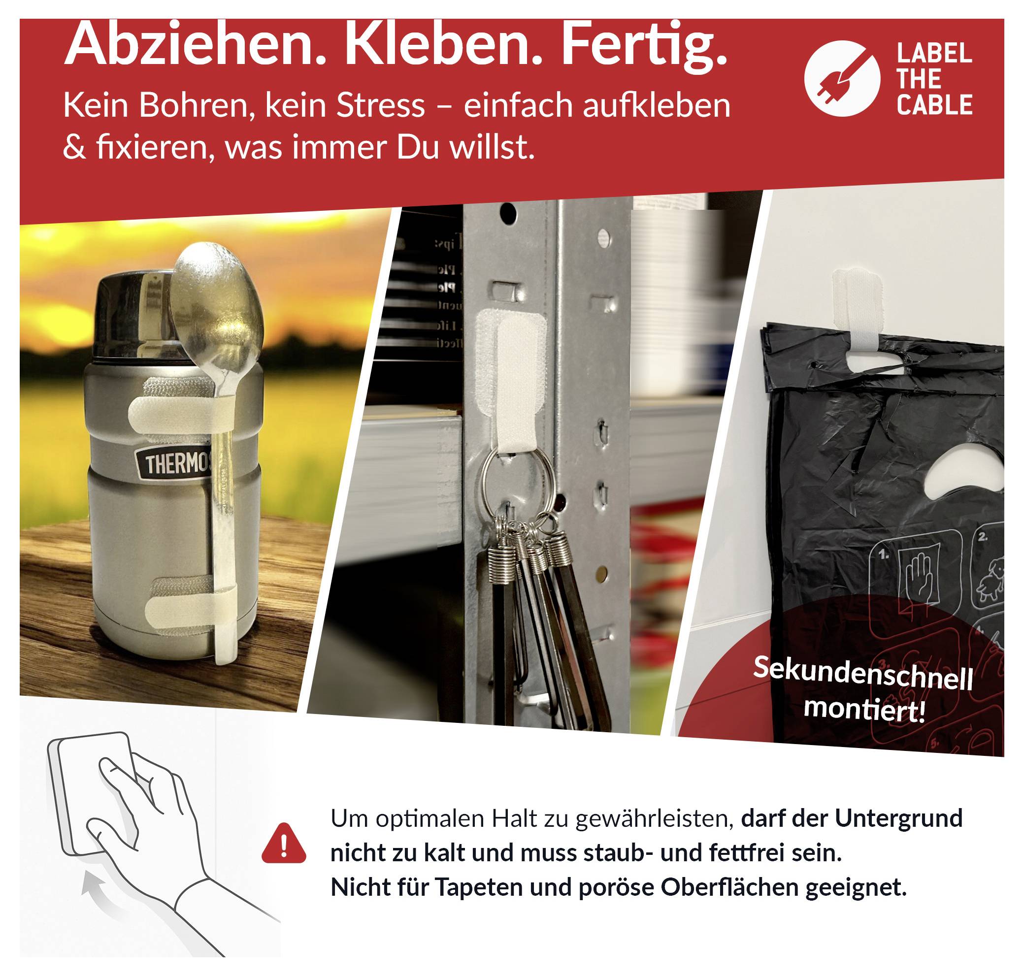 Label the Cable LTC WALL STRAPS PRO 3120 50 St. Weiß