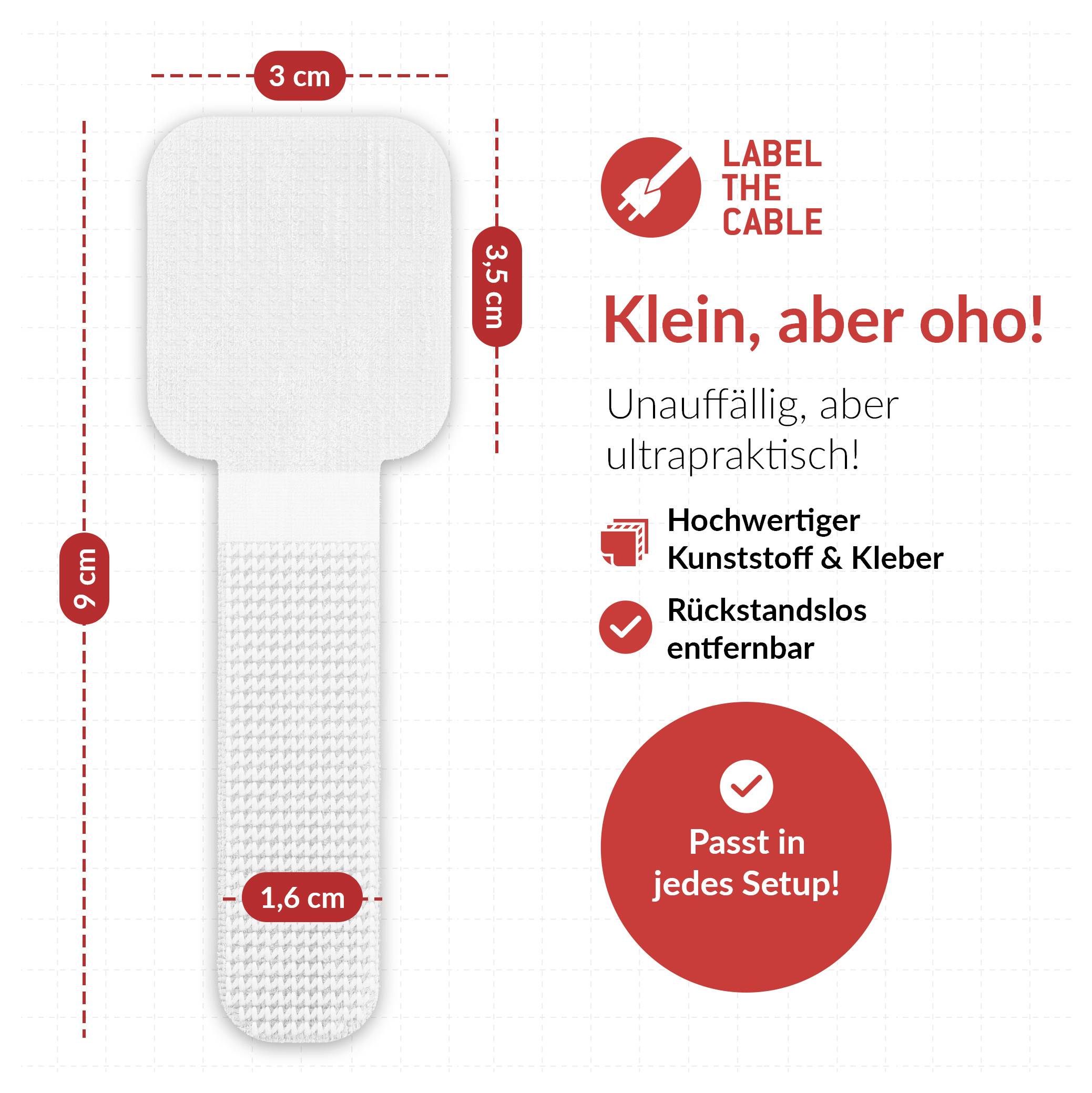 Label the Cable LTC WALL STRAPS PRO 3120 50 St. Weiß