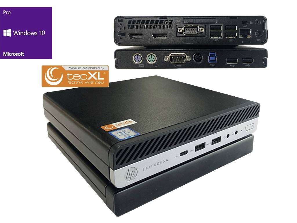 HP EliteDesk 800 G3 DM Desktop PC, Mini PC Refurbished (gut) Intel® Core™ i5 i5-6500T 8 GB 256 GB SSD Intel HD Graphics 530 Windows® 10 Pro