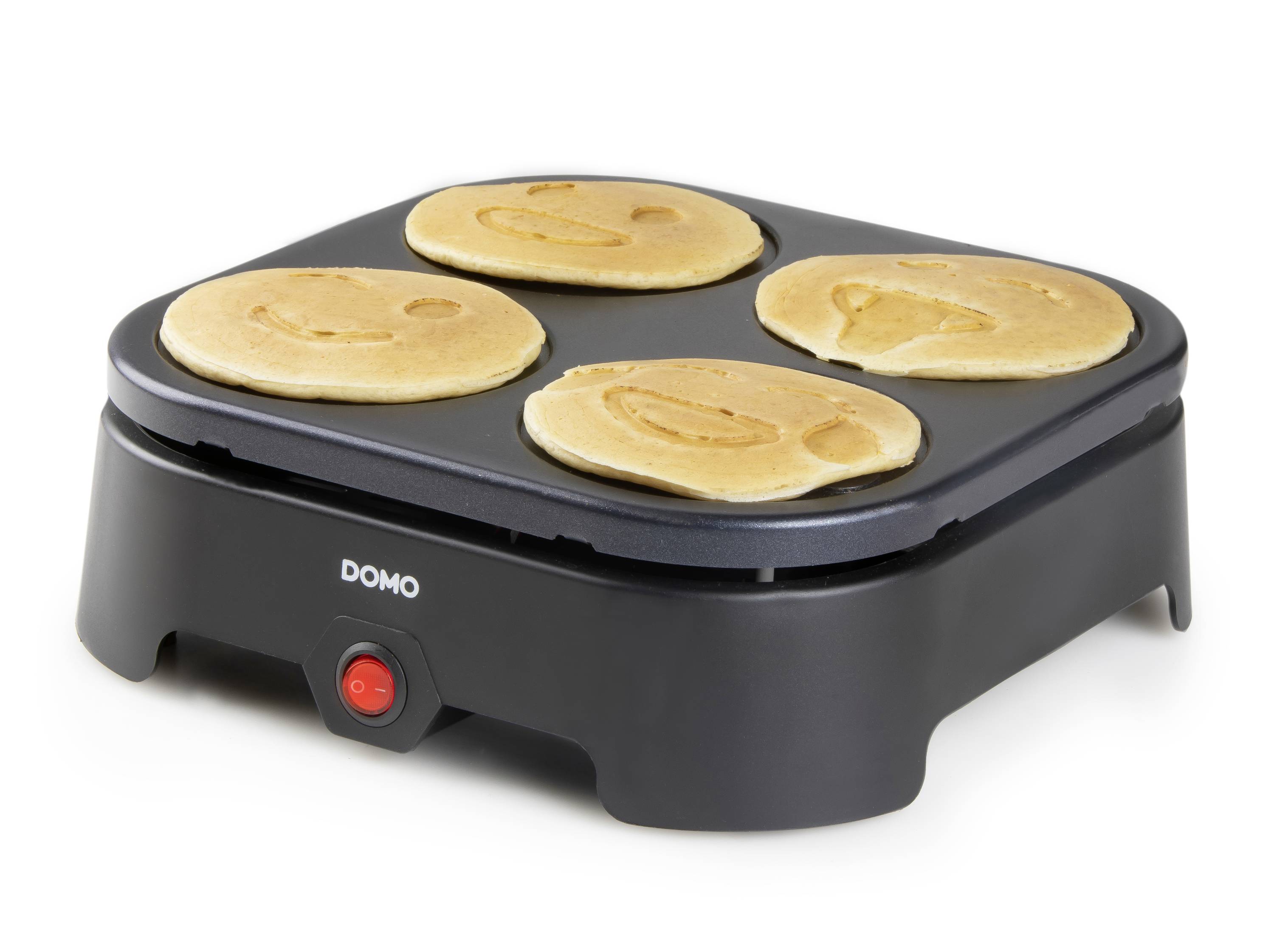 DOMO PANCAKE MAKER EMOJI Pancake-Maker Antihaftbeschichtung Schwarz