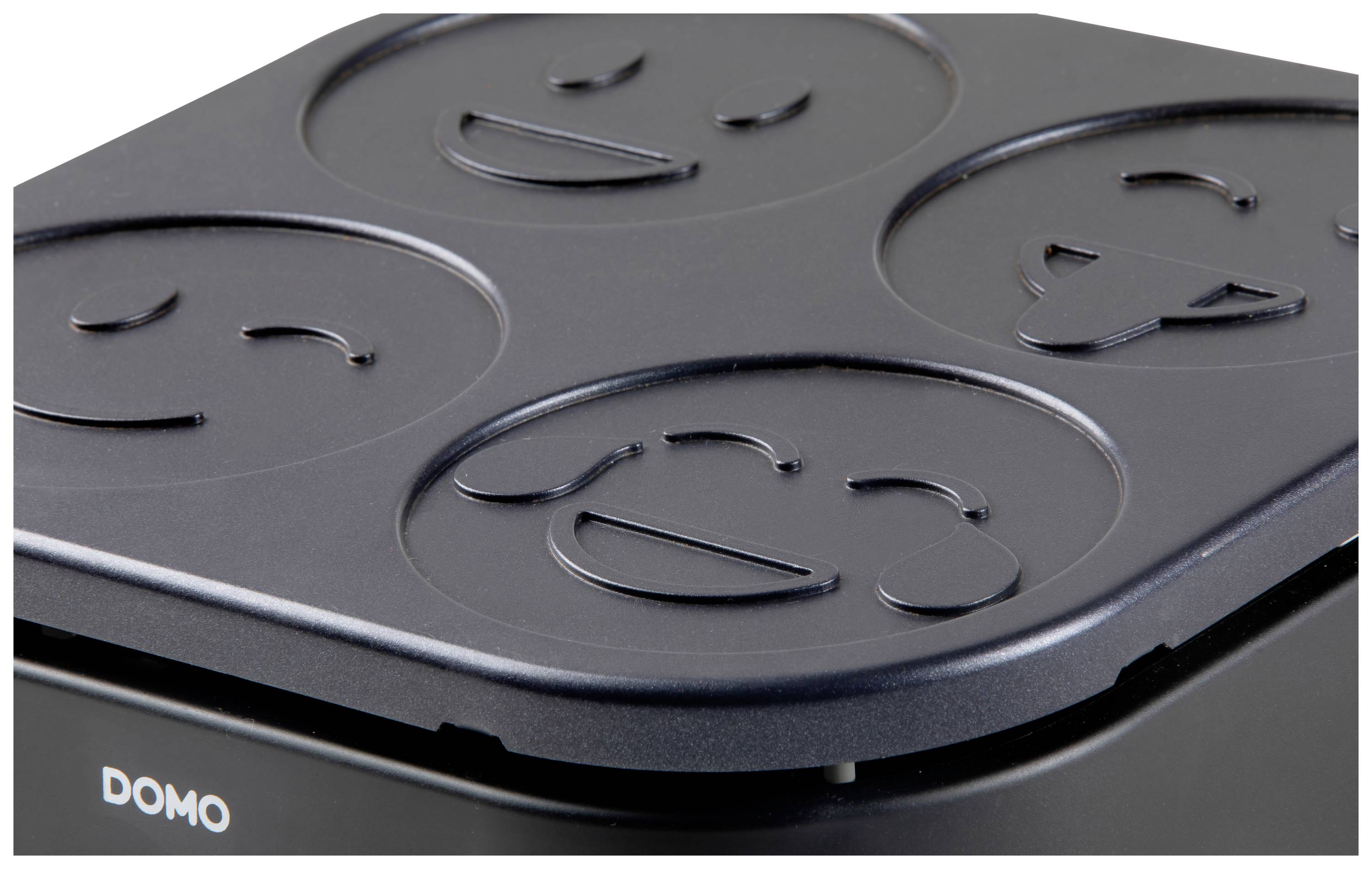 DOMO PANCAKE MAKER EMOJI PancakeMaker Antihaftbeschichtung Schwarz