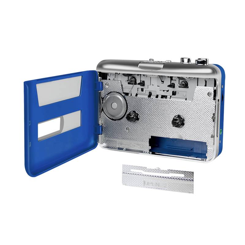 LogiLink UA0393 Tragbarer Kassettenspieler Blue, Silber