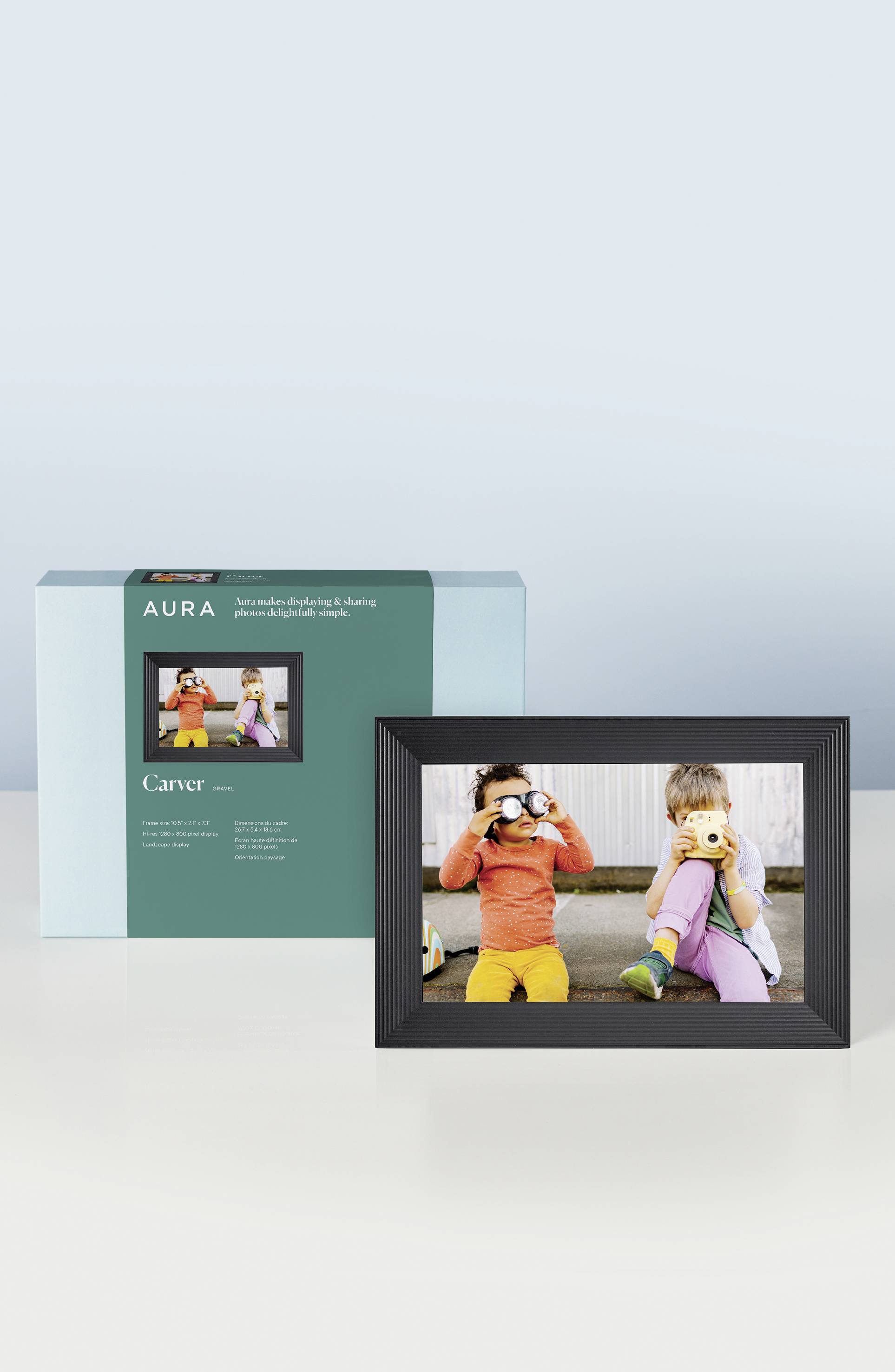 Aura Frames Carver Digitaler Bilderrahmen 25.7 cm 10.1 Zoll 1280 x 800 Pixel Schwarz