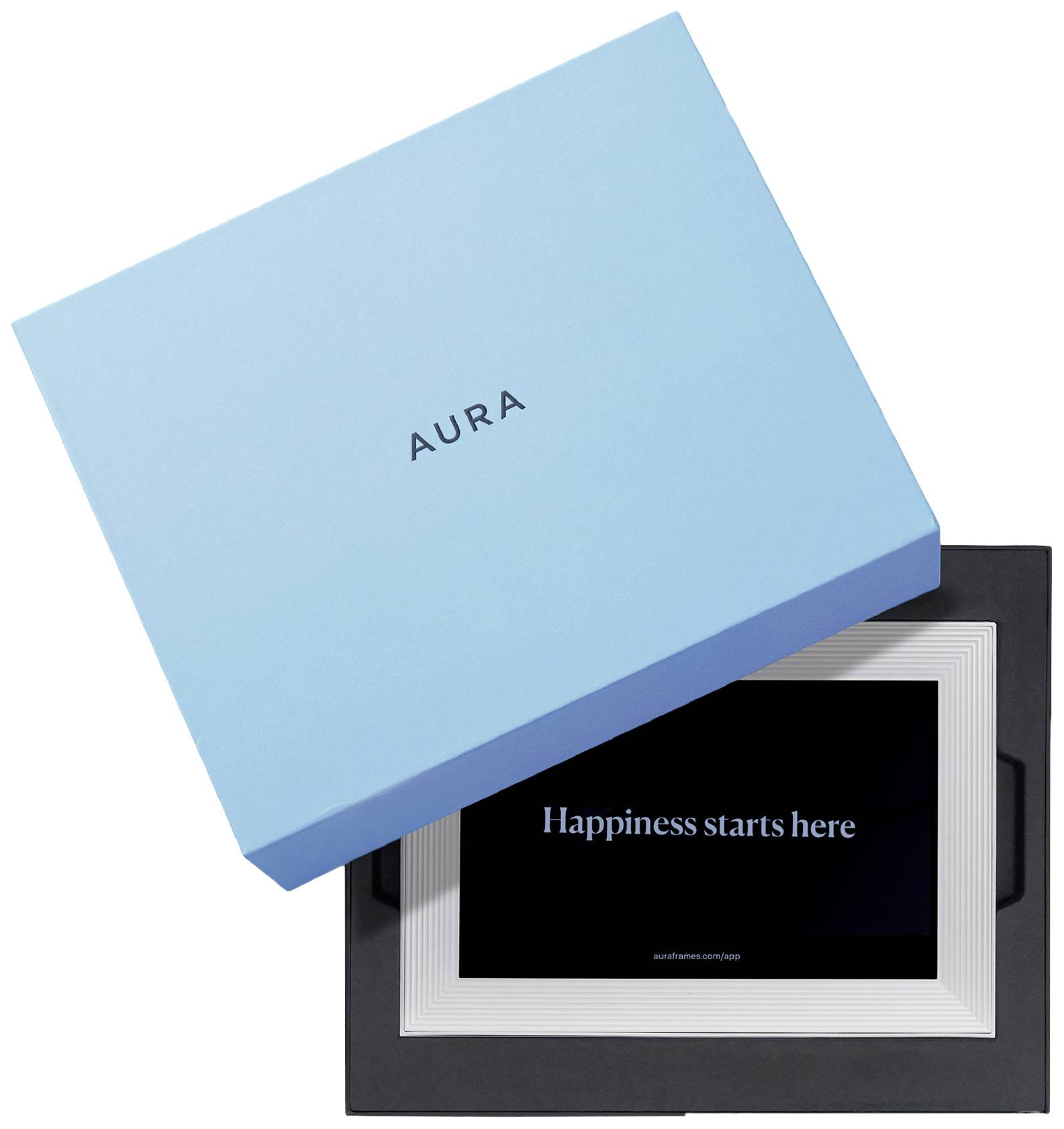 Aura Frames Carver Digitaler Bilderrahmen 25.7cm 10.1 Zoll 1280 x 800 Pixel Weiß