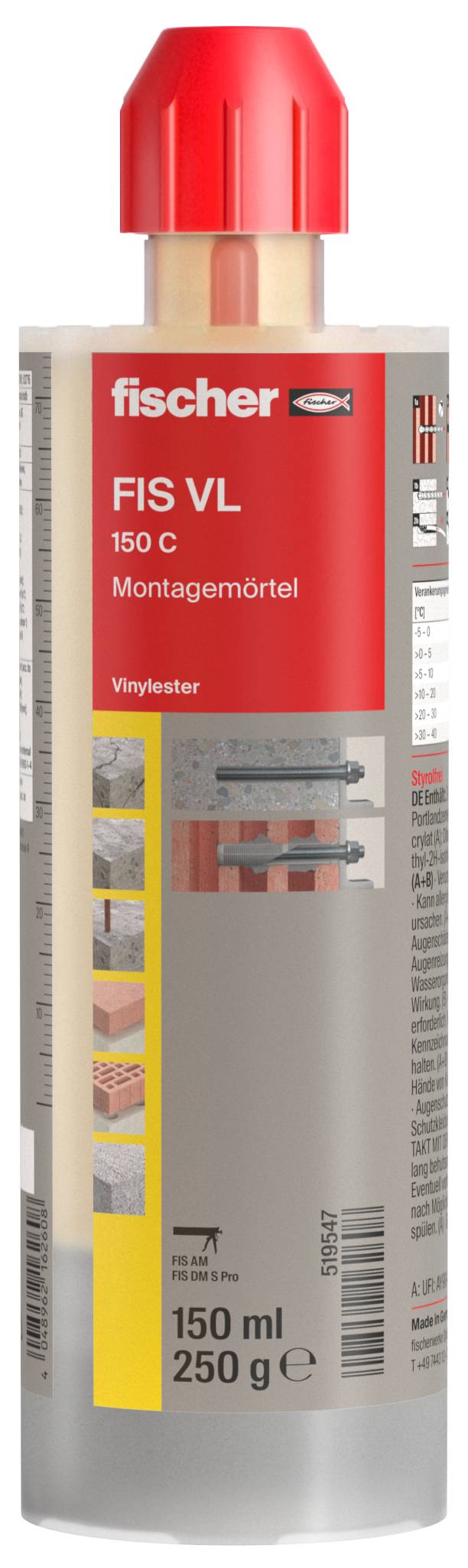 Fischer Mörtel FIS VL 150 C Set 519548 145ml