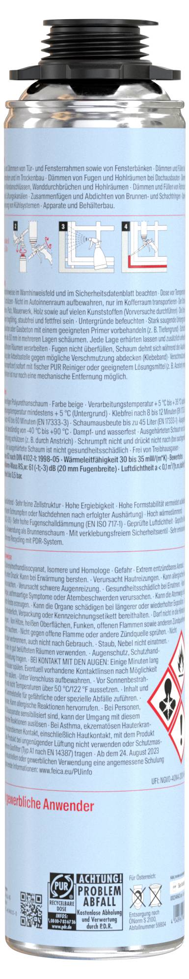 Fischer PUP S 750 Profi Pistolenschaum Herstellerfarbe Beige 539197 750ml