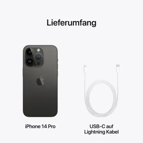 Apple iPhone 14 Pro Space Schwarz 128 GB 15.5 cm (6.1 Zoll) Apple iPhone 14 Pro Space Schwarz 128 GB 15.5 cm (6.1 Zoll)