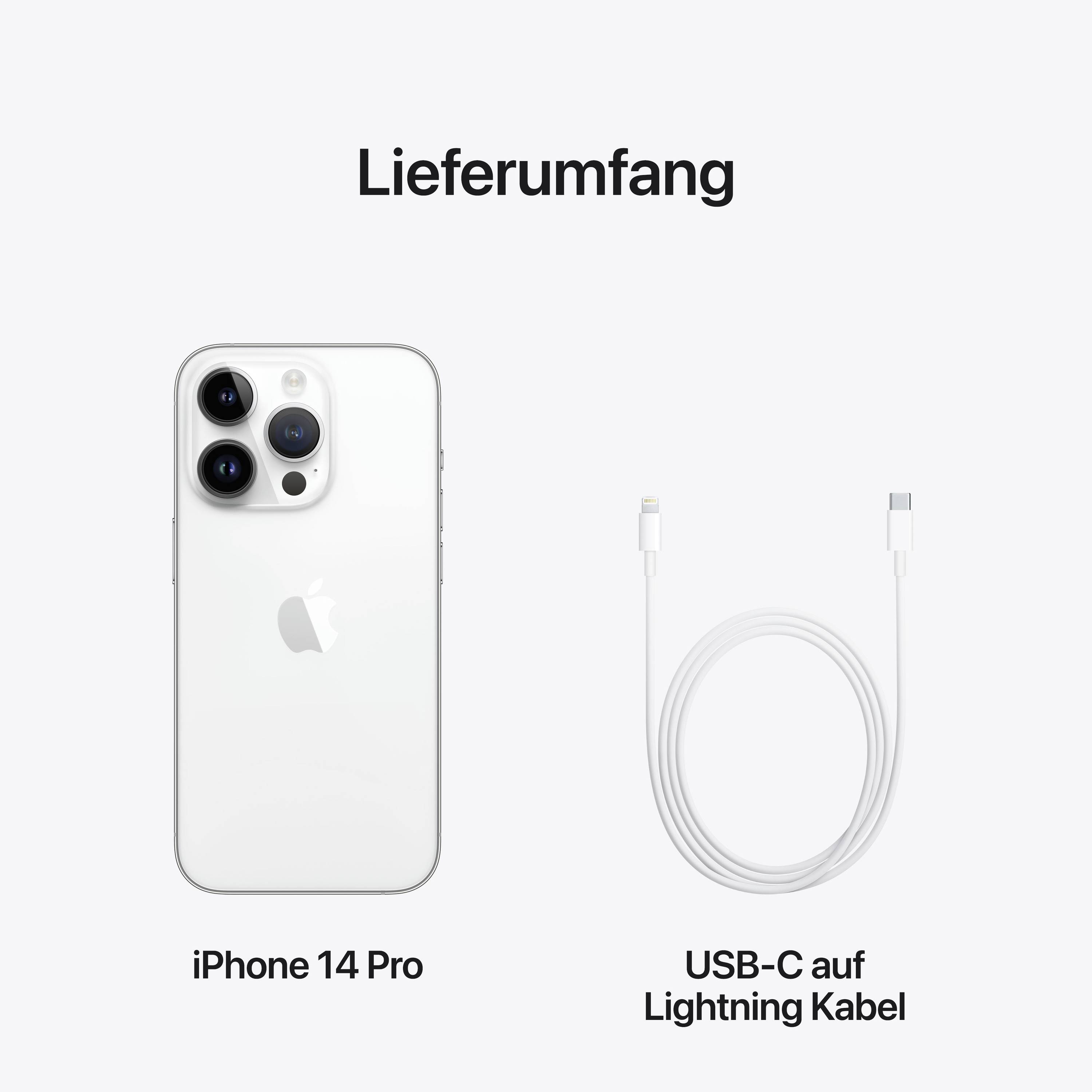 Apple iPhone 14 Pro Silber 256 GB 15.5 cm (6.1 Zoll)