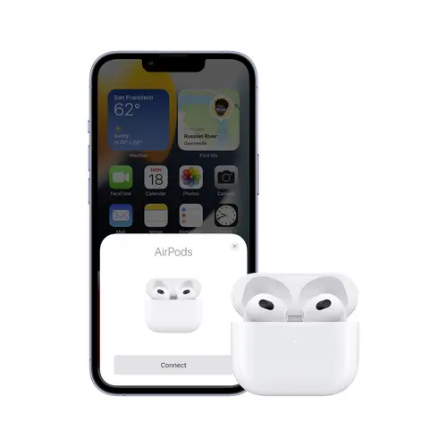 Apple AirPods (3. Gen) + Lightning Case AirPods Bluetooth® Weiß Ladecase, Schweißresistent Apple AirPods (3. Gen) + Lightning Case AirPods Bluetooth® Weiß Ladecase, Schweißresistent