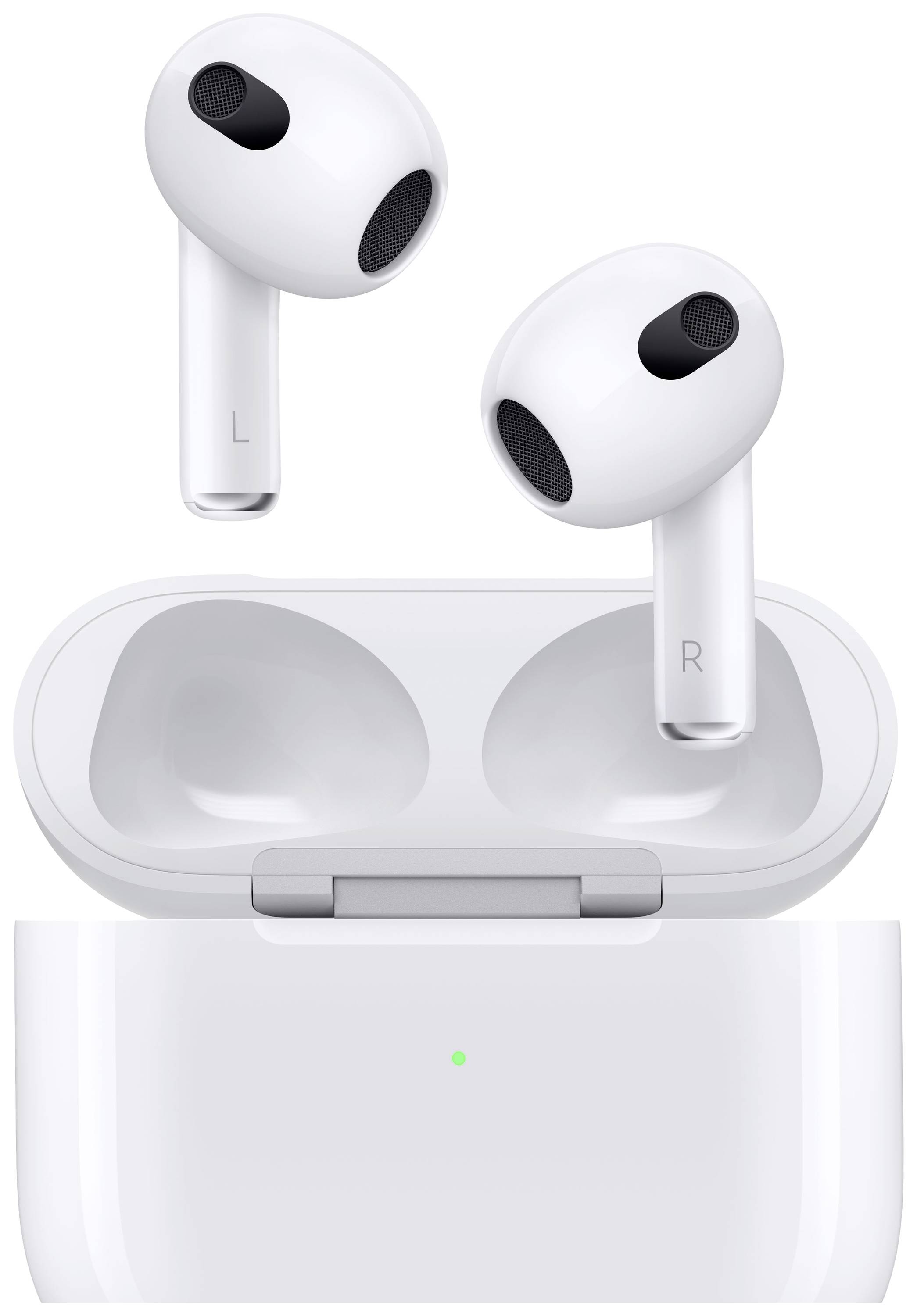 Apple AirPods (3. Gen) + Lightning Case AirPods Bluetooth® Weiß Ladecase, Schweißresistent