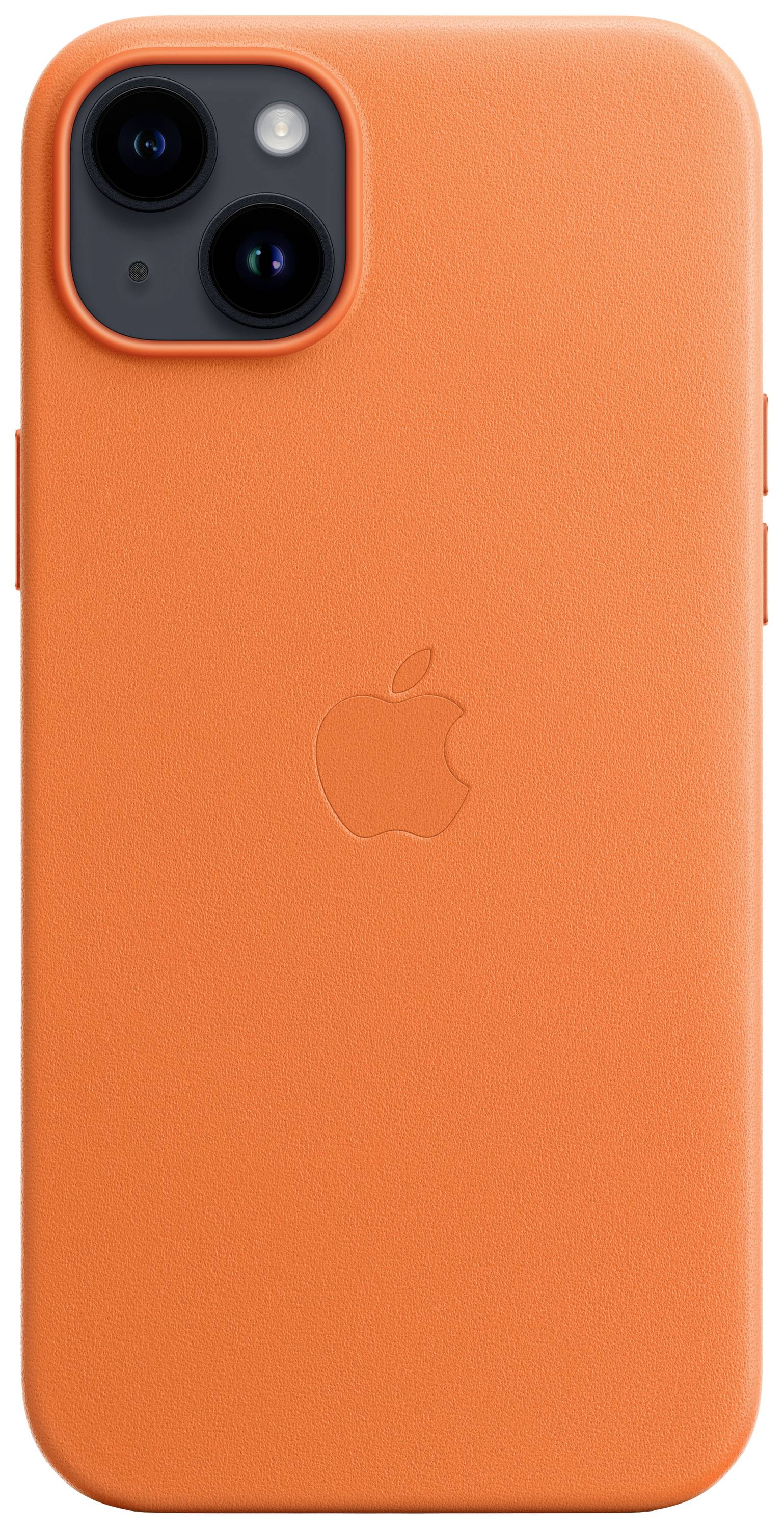 Apple Leather Case MagSafe Case Apple iPhone 14 Plus Orange Induktives Laden, Stoßfest MPPF3ZM/A
