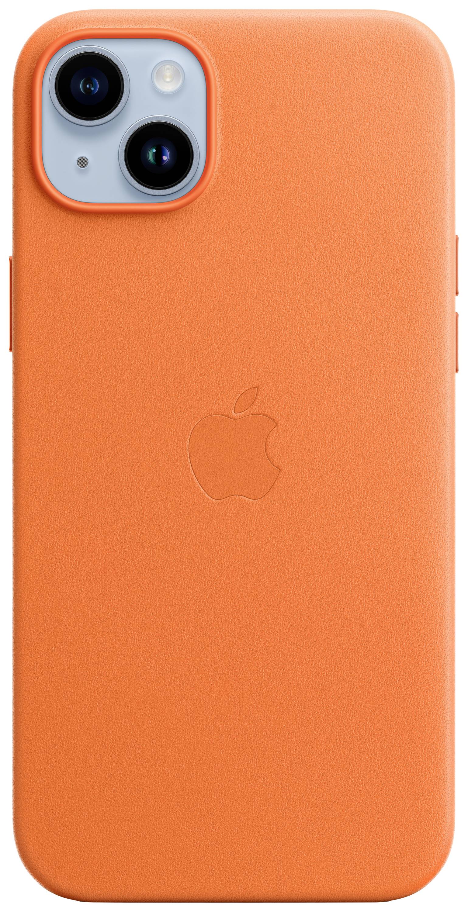 Apple Leather Case MagSafe Case Apple iPhone 14 Plus Orange Induktives Laden, Stoßfest MPPF3ZM/A