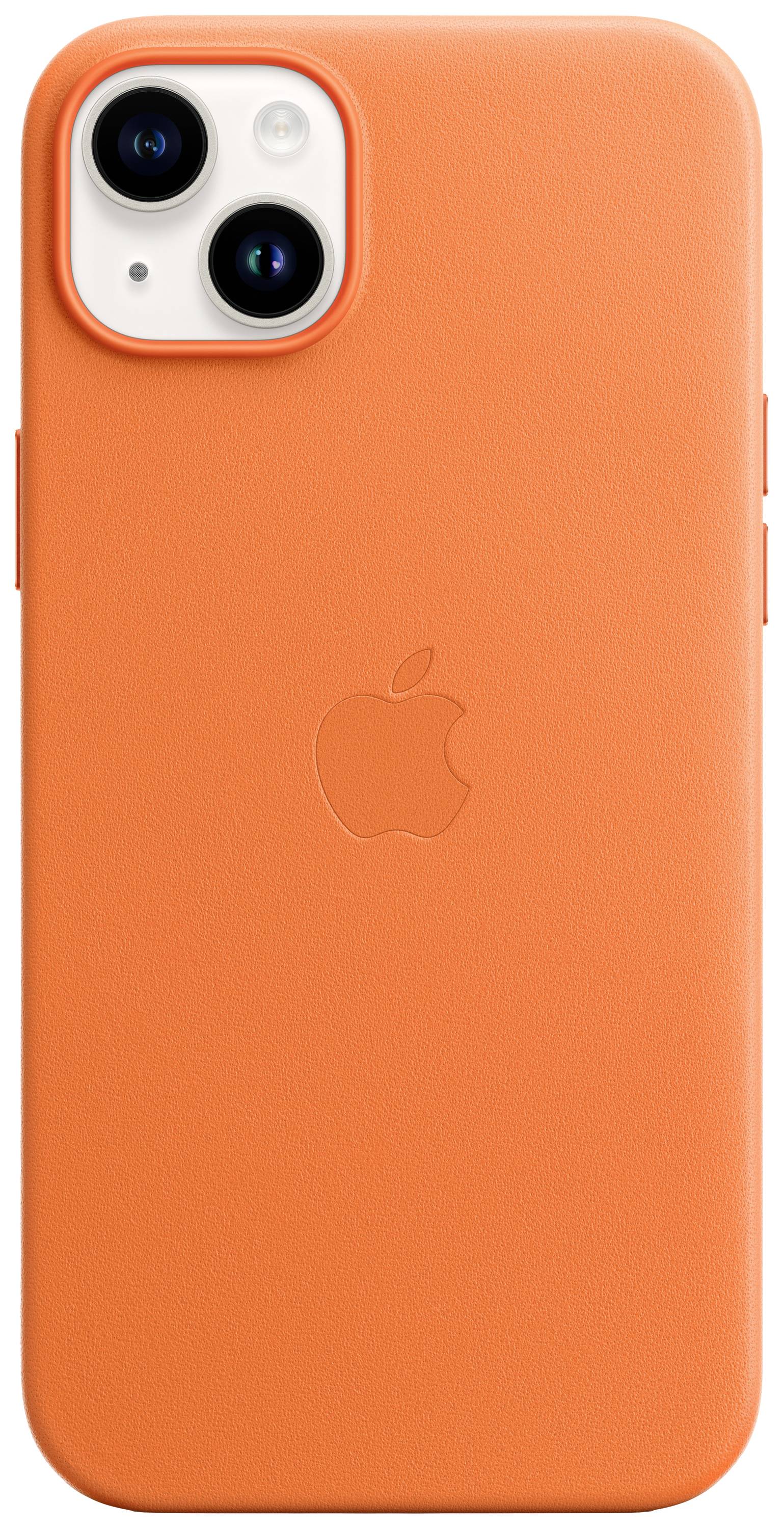 Apple Leather Case MagSafe Case Apple iPhone 14 Plus Orange Induktives Laden, Stoßfest MPPF3ZM/A