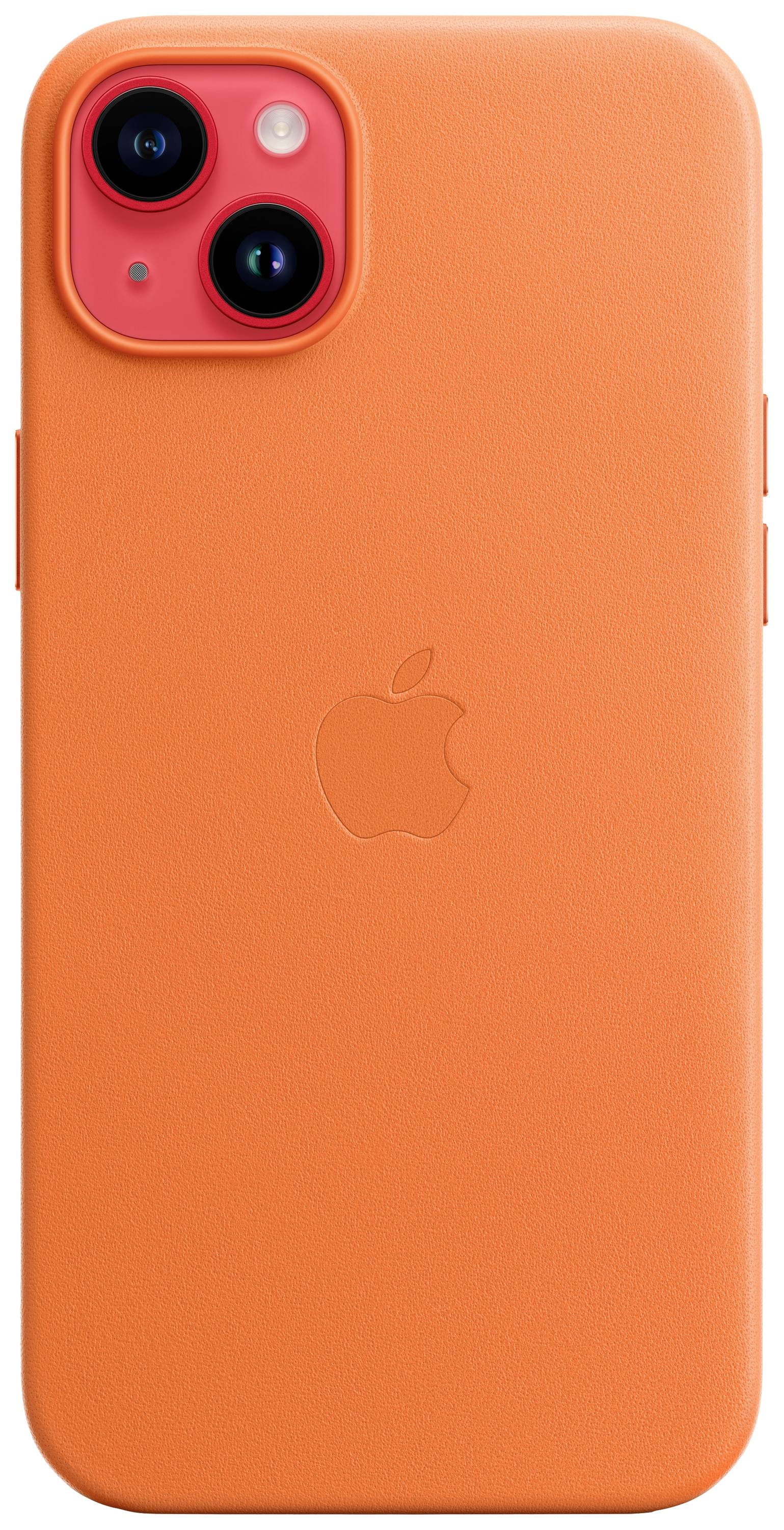 Apple Leather Case MagSafe Case Apple iPhone 14 Plus Orange Induktives Laden, Stoßfest MPPF3ZM/A