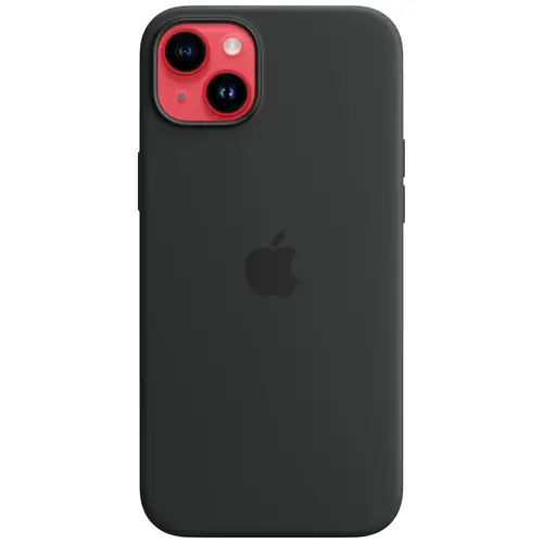Apple Silicon Case MagSafe Case Apple iPhone 14 Plus Mitternacht Induktives Laden, Stoßfest MPT33ZM/A Apple Silicon Case MagSafe Case Apple iPhone 14 Plus Mitternacht Induktives Laden, Stoßfest MPT33ZM/A
