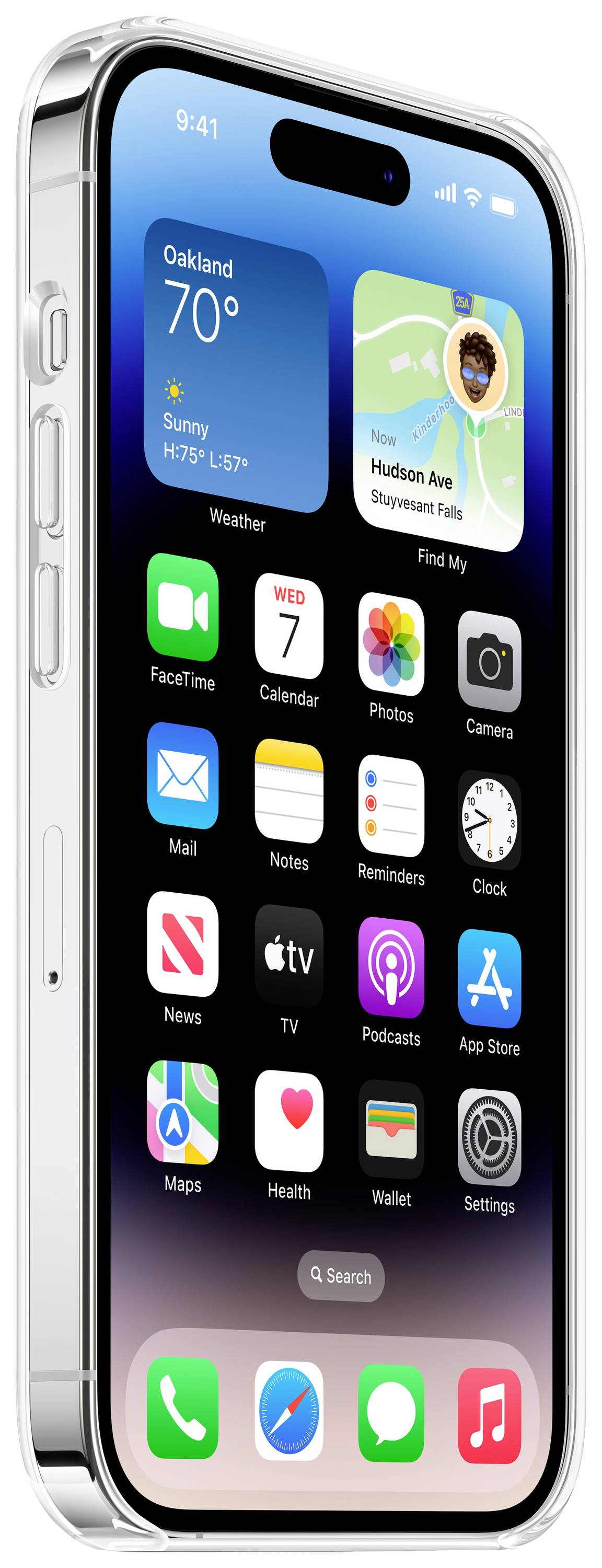 Apple Clear Case MagSafe Case iPhone 14 Pro Transparent Induktives Laden, Stoßfest