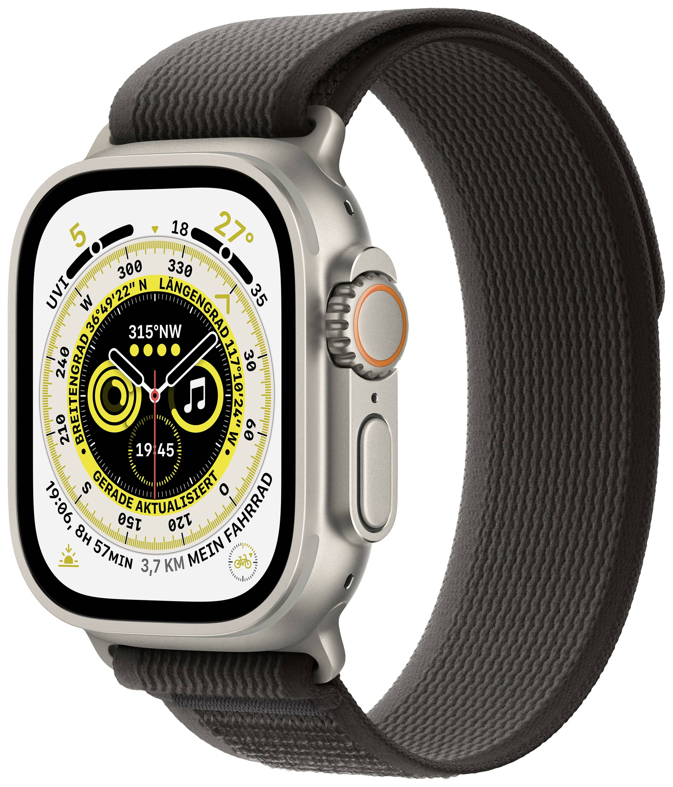 Apple Watch Ultra (1. Generation) Apple Watch 49 mm S/M Schwarz, Grau