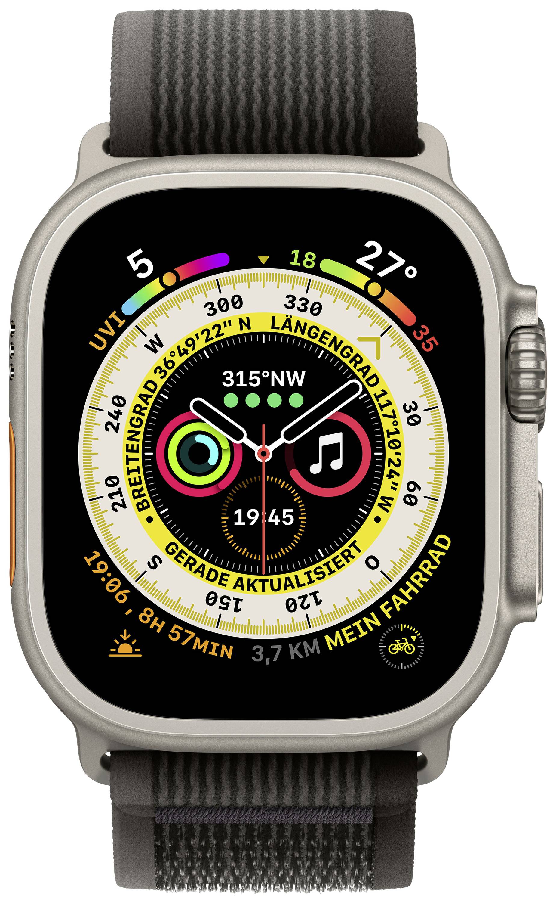 Apple Watch Ultra (1. Generation) Apple Watch 49 mm S/M Schwarz, Grau
