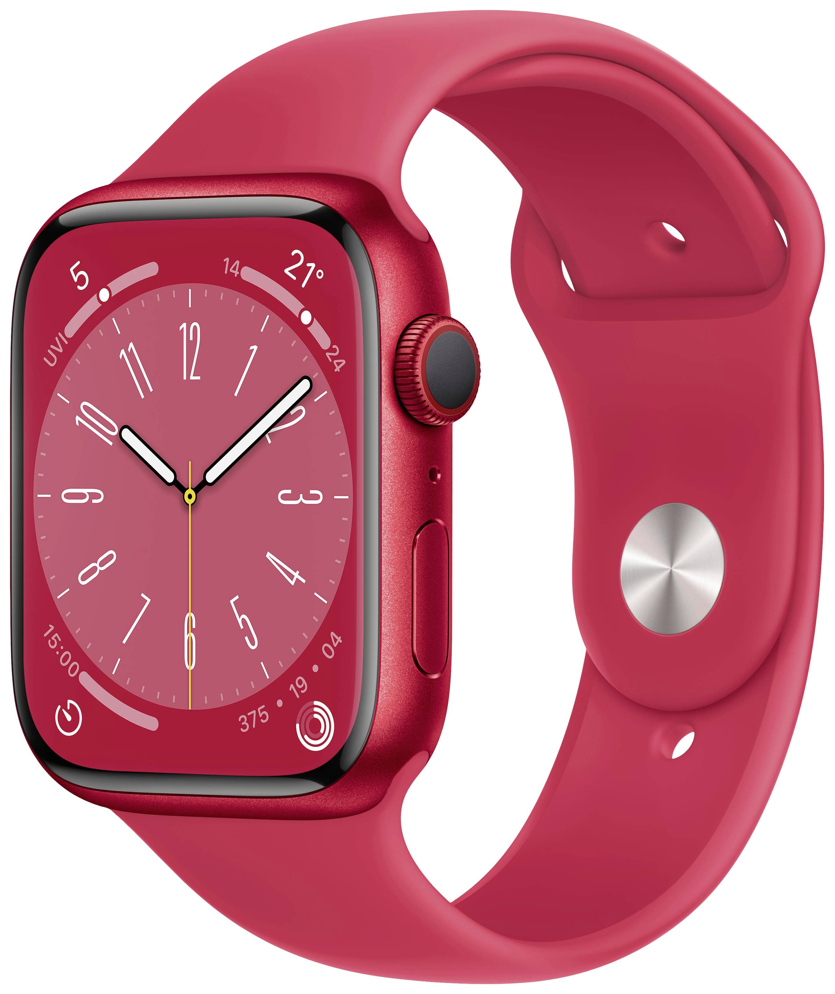 Apple Watch Series 8 GPS + Cellular 45 mm Aluminiumgehäuse (PRODUCT) RED™ Sport Band (PRODUCT) RED™