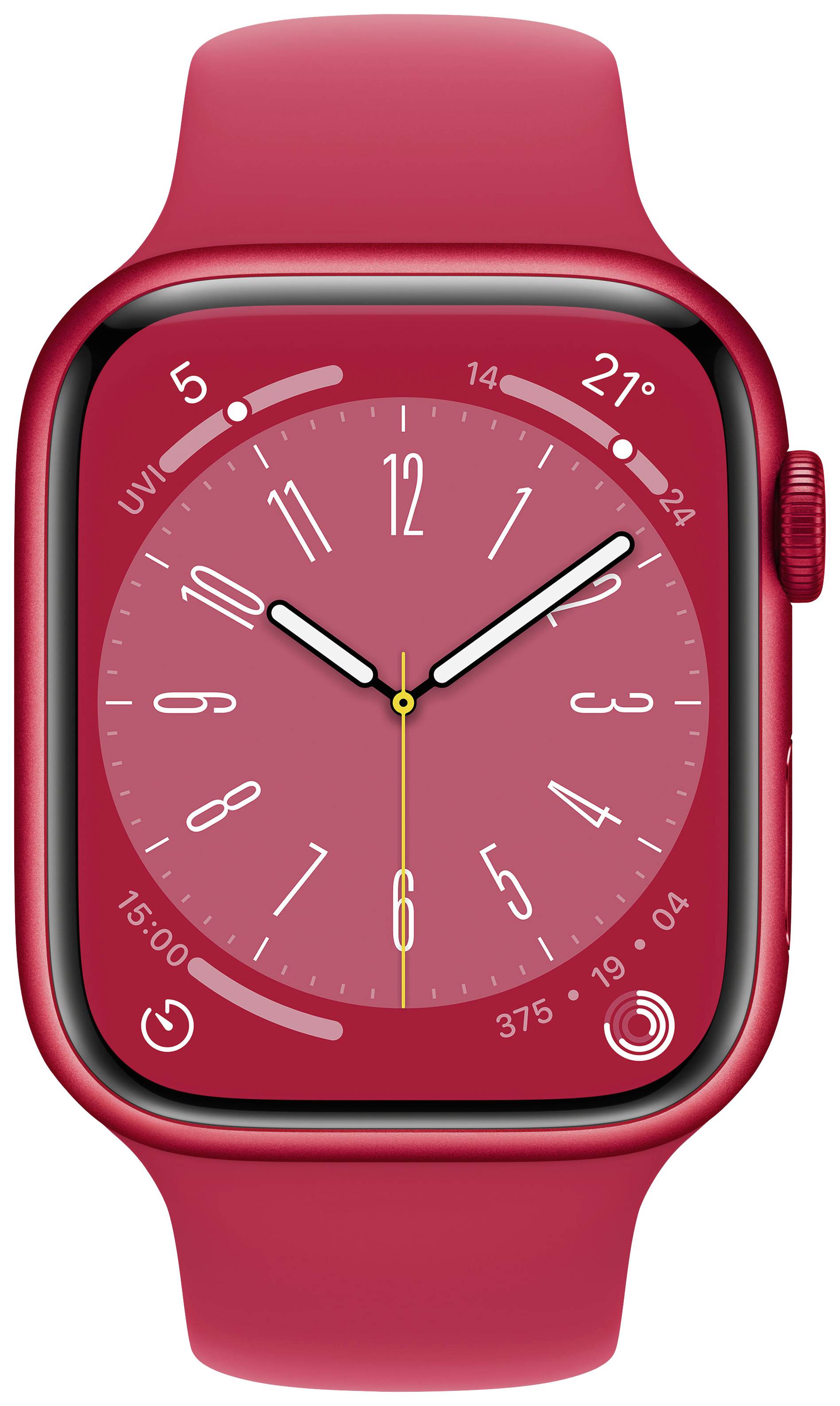 Apple Watch Series 8 GPS + Cellular 45 mm Aluminiumgehäuse (PRODUCT) RED™ Sport Band (PRODUCT) RED™