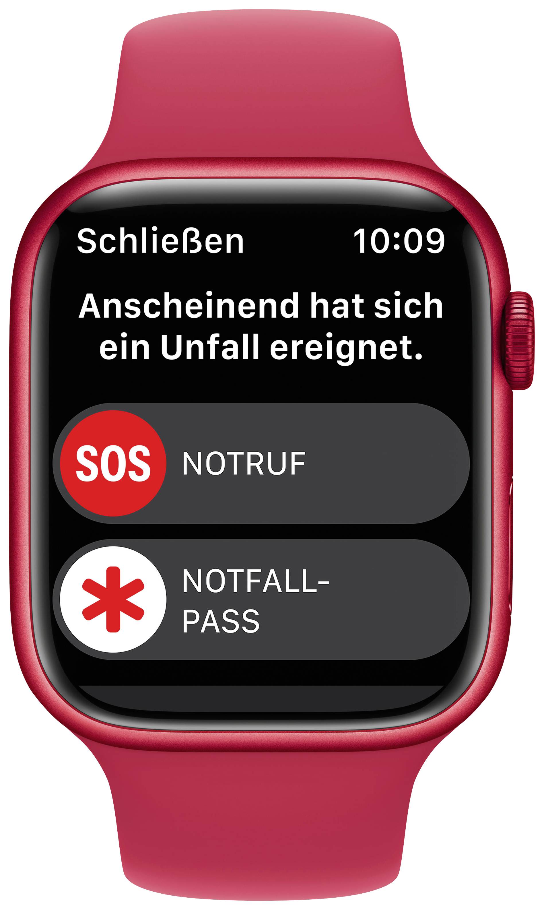 Apple Watch Series 8 GPS + Cellular 45 mm Aluminiumgehäuse (PRODUCT) RED™ Sport Band (PRODUCT) RED™