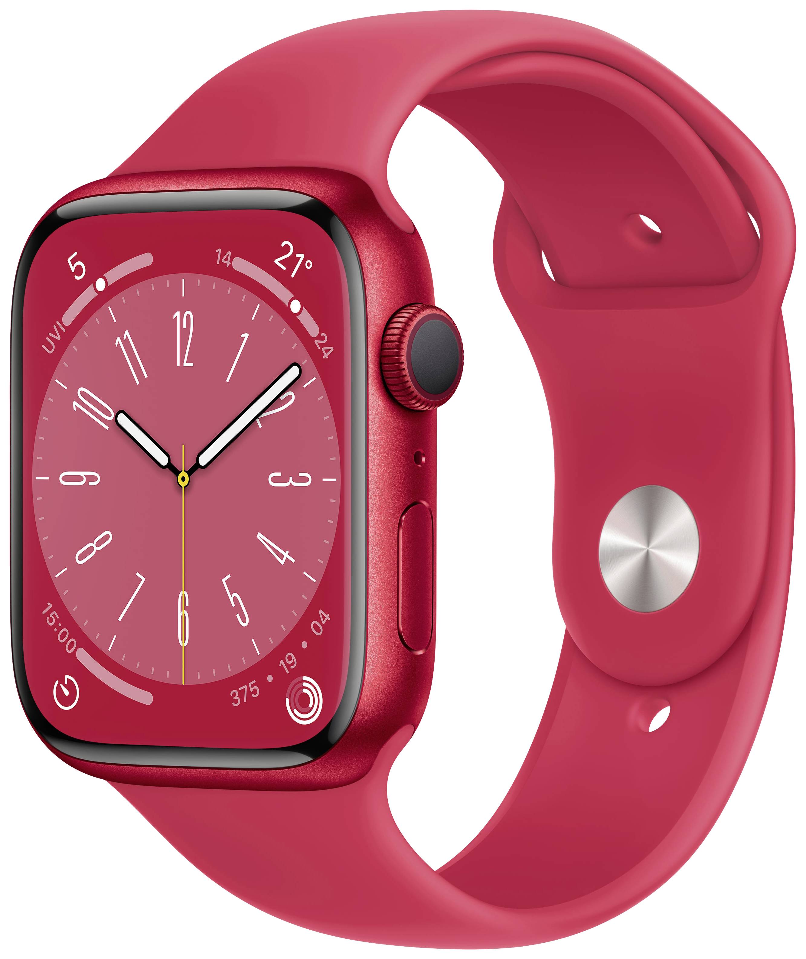 Apple Watch Series 8 GPS 45 mm Aluminiumgehäuse (PRODUCT) RED™ Sport Band (PRODUCT) RED™