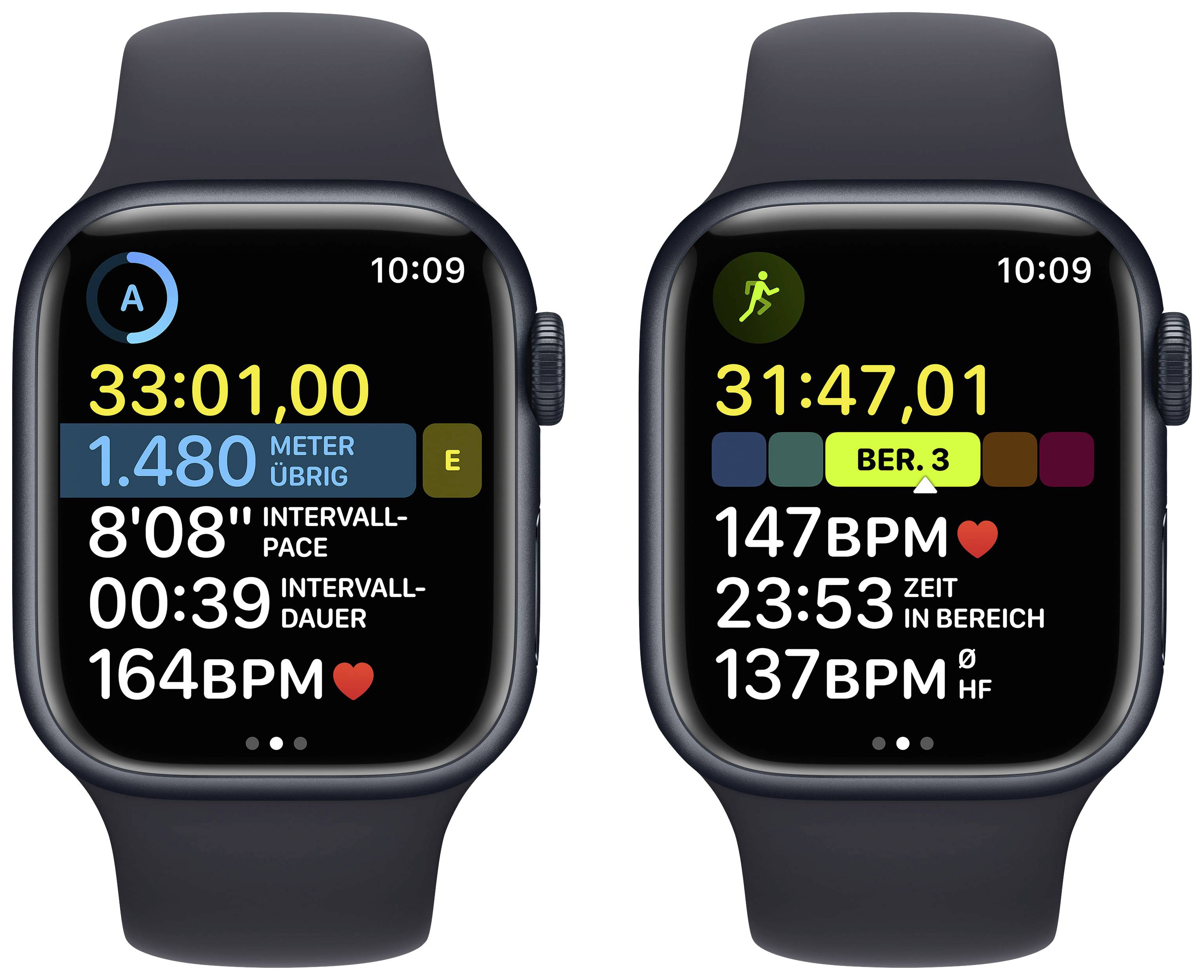 Apple Watch Series 8 GPS 41 mm Aluminiumgehäuse Mitternacht Sport Band Mitternacht