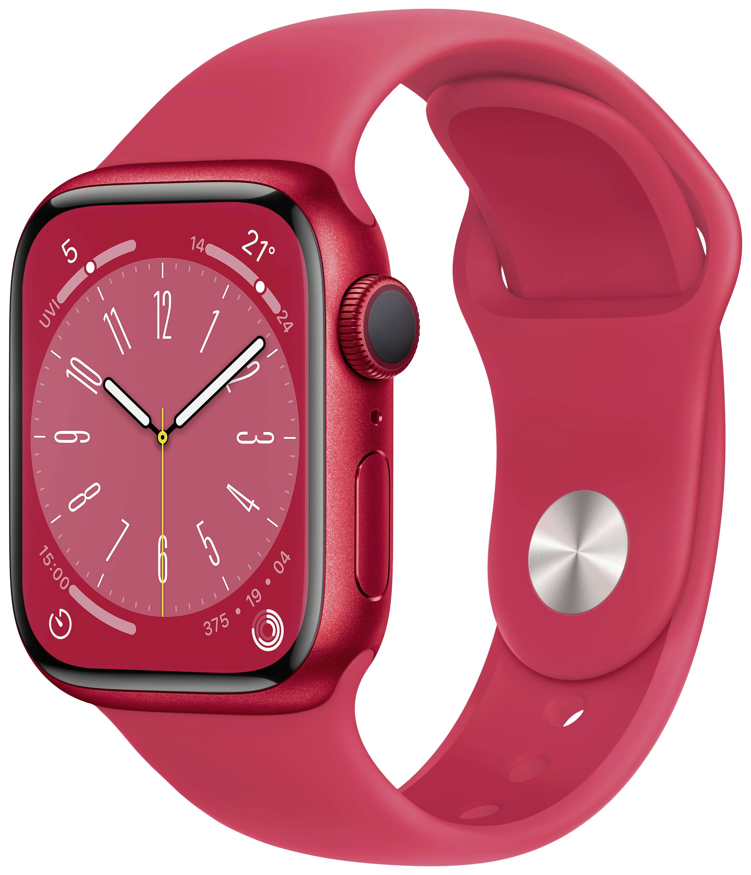 Apple Watch Series 8 GPS 41 mm Aluminiumgehäuse (PRODUCT) RED™ Sport Band (PRODUCT) RED™