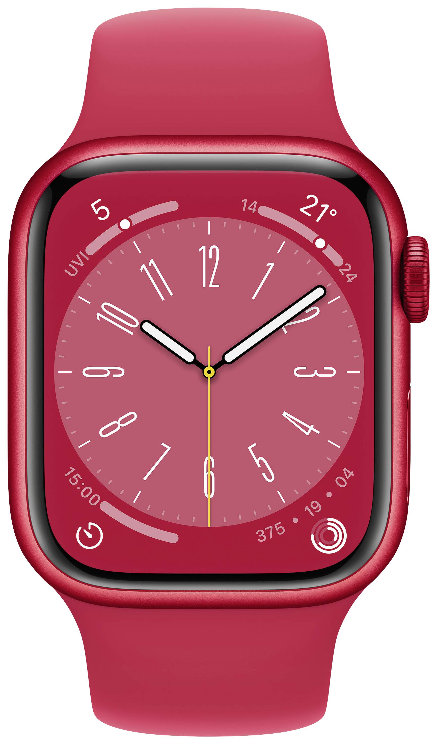 Apple Watch Series 8 GPS 41 mm Aluminiumgehäuse (PRODUCT) RED™ Sport Band (PRODUCT) RED™