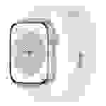 Apple Watch Series 8 GPS 45mm Aluminiumgehäuse Silber Sport Band Weiß