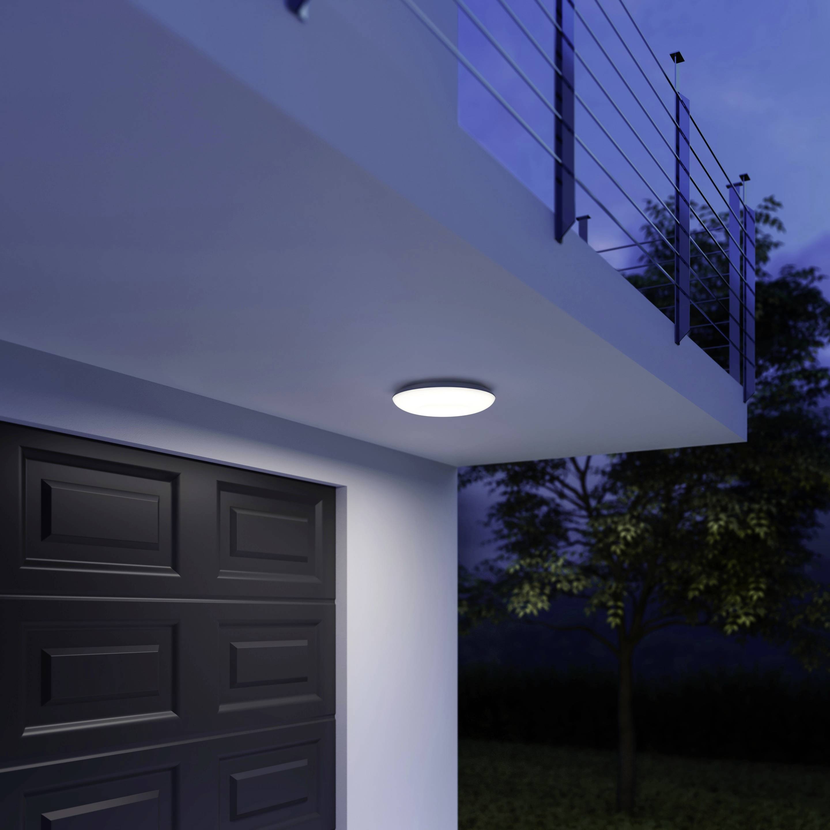 Steinel 035440 DL VARIO S WW SI Außendeckenleuchte mit Bewegungsmelder LED LED fest eingebaut 9.8W Weiß