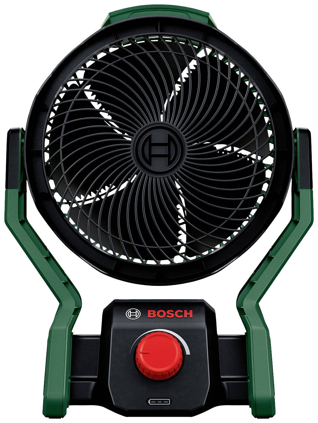 Bosch Home and Garden UniversalFan Tischventilator Grün, Schwarz LED-Kontrollleuchte, mit Beleuchtung