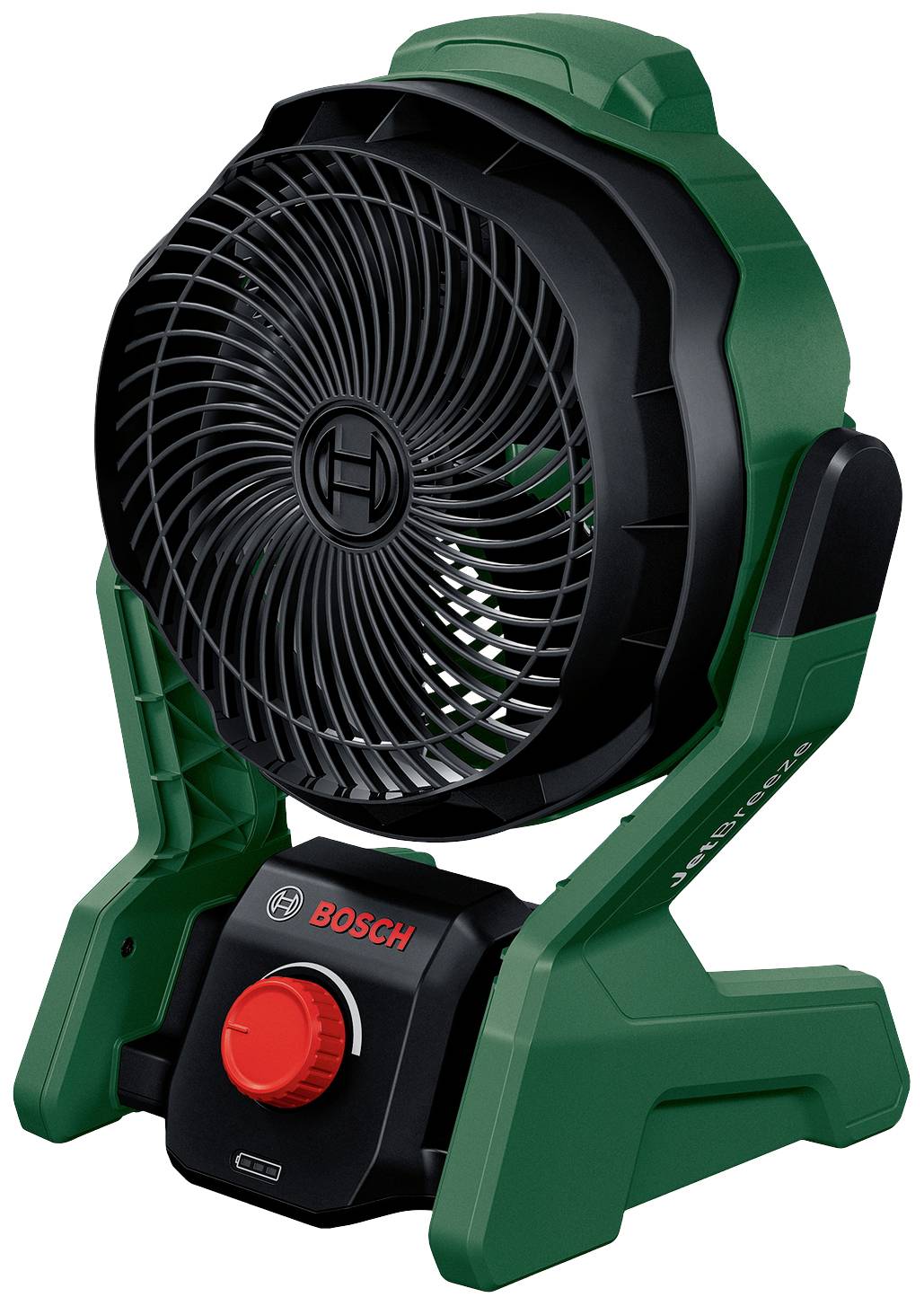 Bosch Home and Garden UniversalFan Tischventilator Grün, Schwarz LED-Kontrollleuchte, mit Beleuchtung