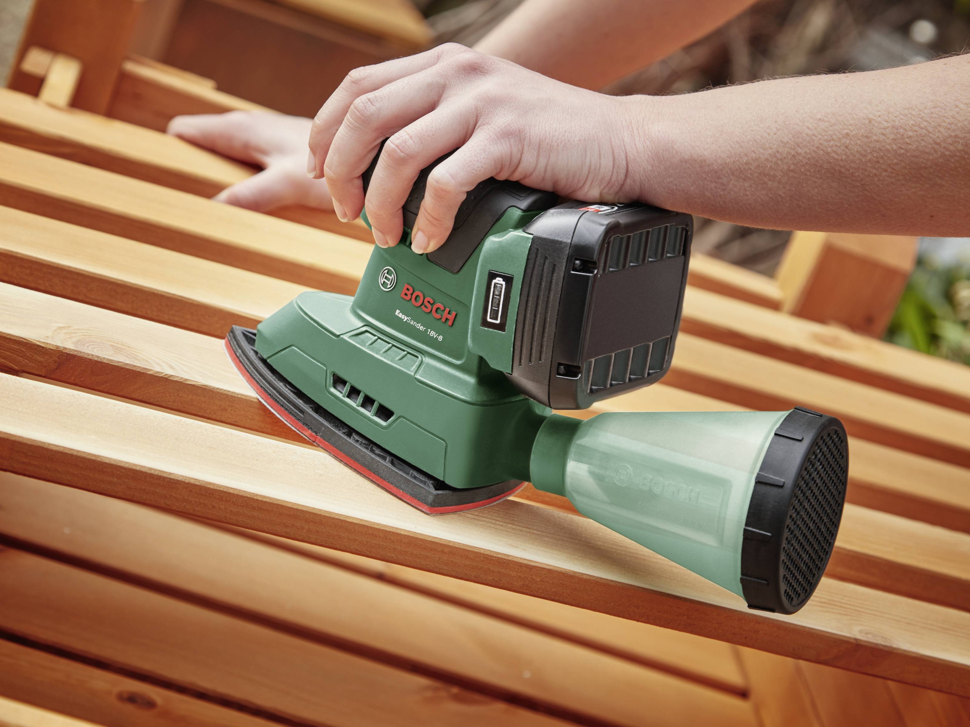 Bosch Home and Garden EasySander 18V-8 06033E3000 Exzenterschleifer ohne Akku 18 V 2.5 Ah Anzahl mi