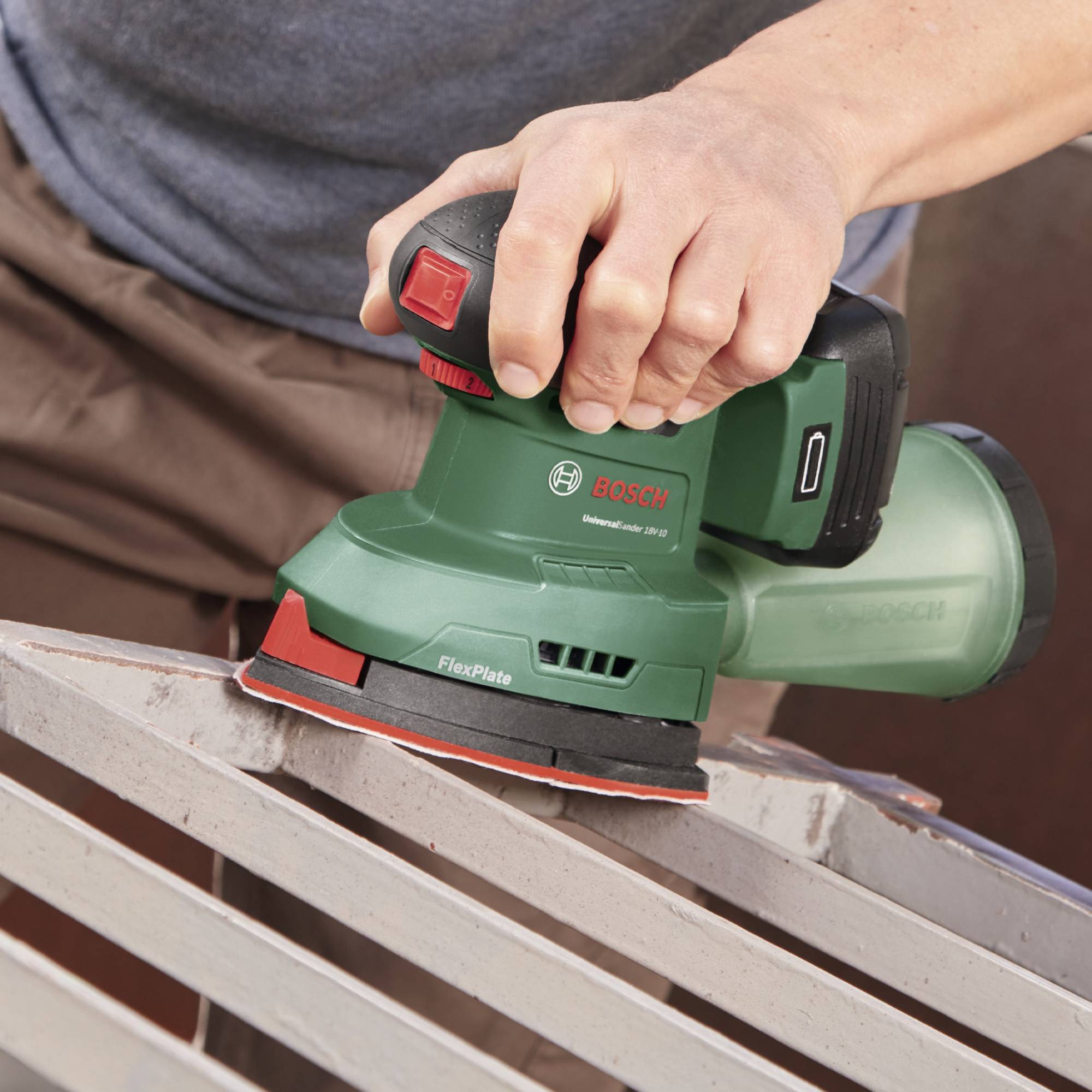 Bosch Home and Garden UniversalSander 18V-10 06033E3100 Exzenterschleifer ohne Akku 18V