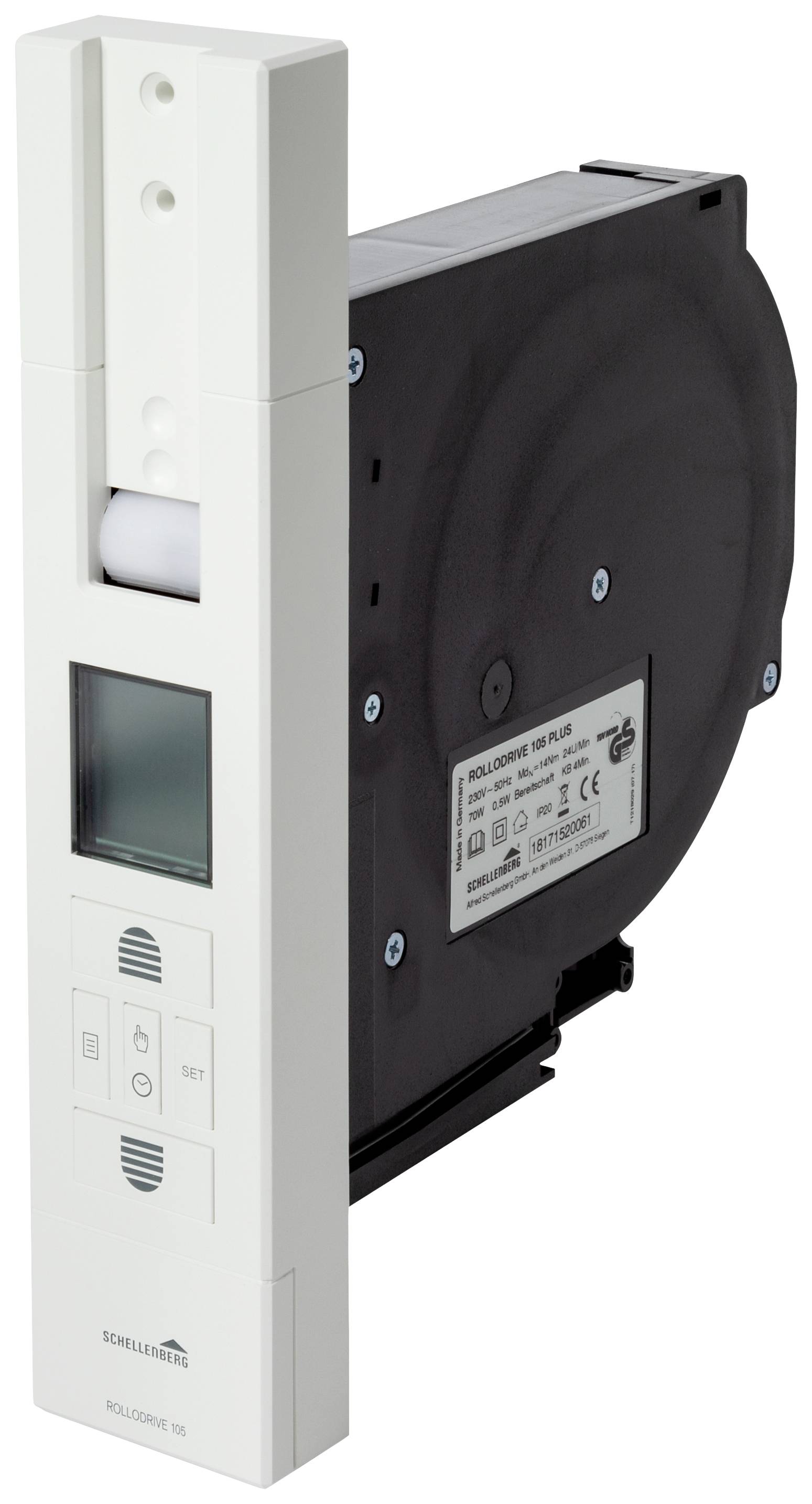 Schellenberg 22730 RD105 PLUS Elektrischer Gurtwickler 23mm Zugkraft (max.) 60kg Einbau