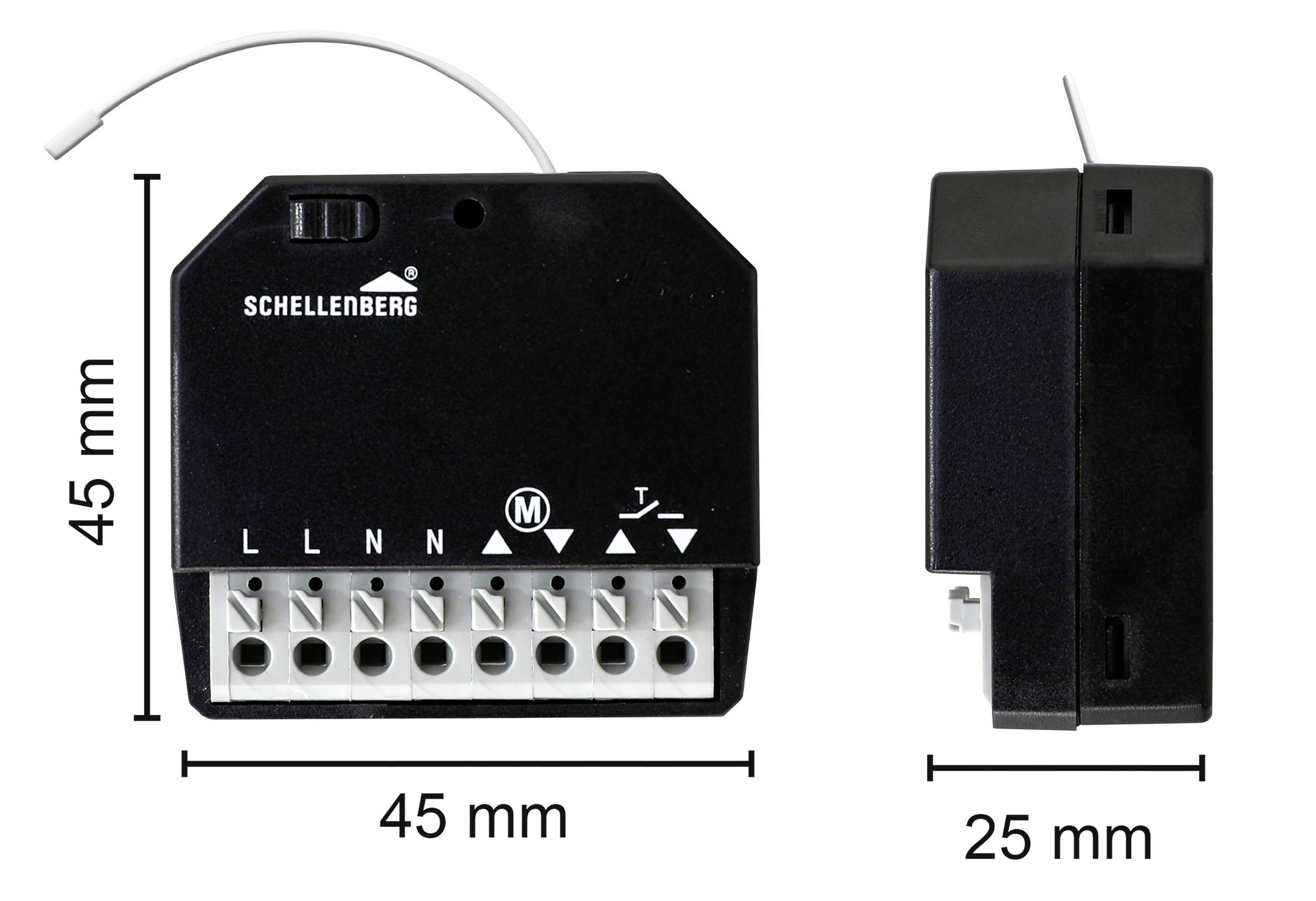 20018 Schellenberg SmartHome Funk-Empfangsmodul Aufputz, Unterputz