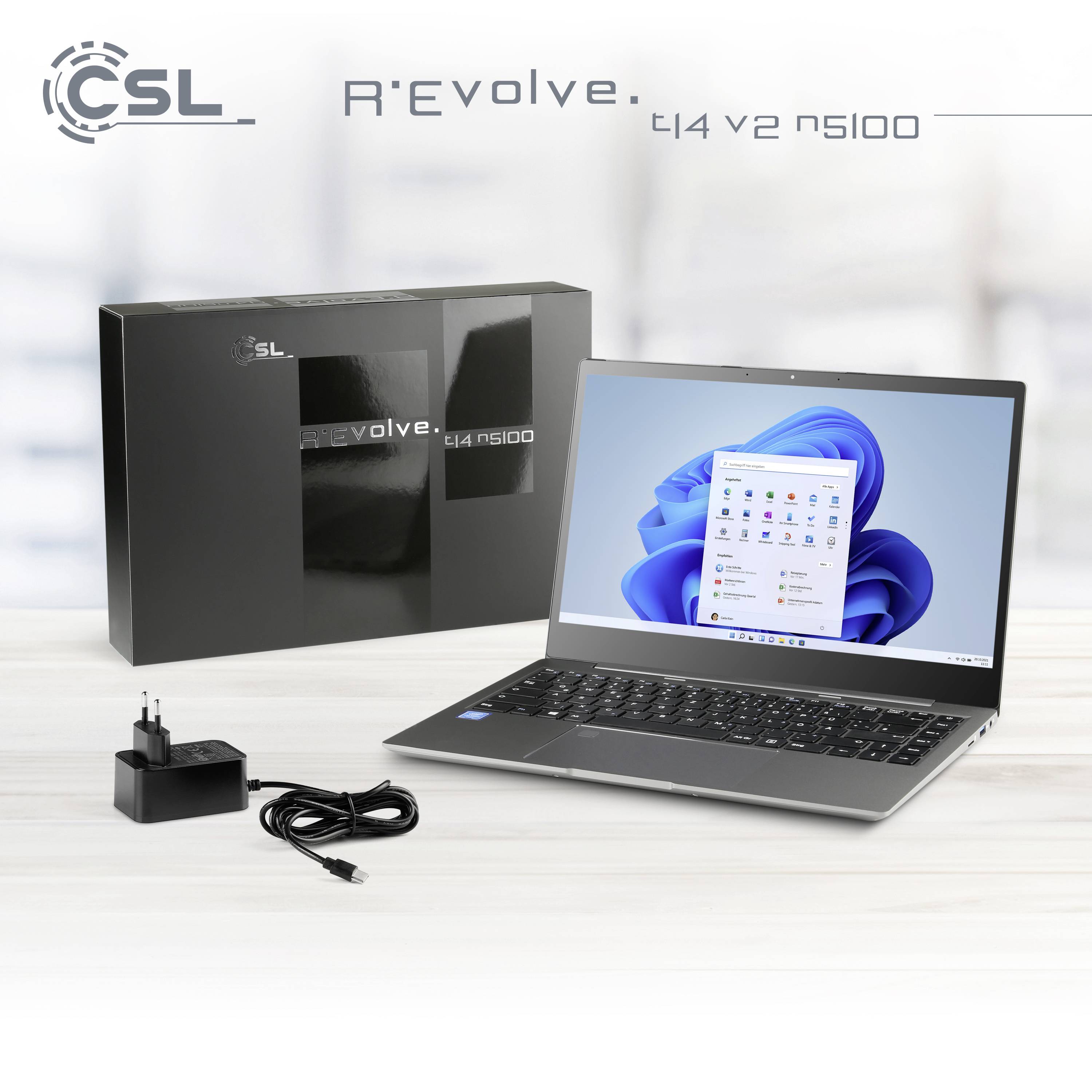 CSL Computer Notebook R' Evolve T14 V2 35.6 cm (14 Zoll) Full HD Intel® Celeron® N5100 16 GB RAM 1