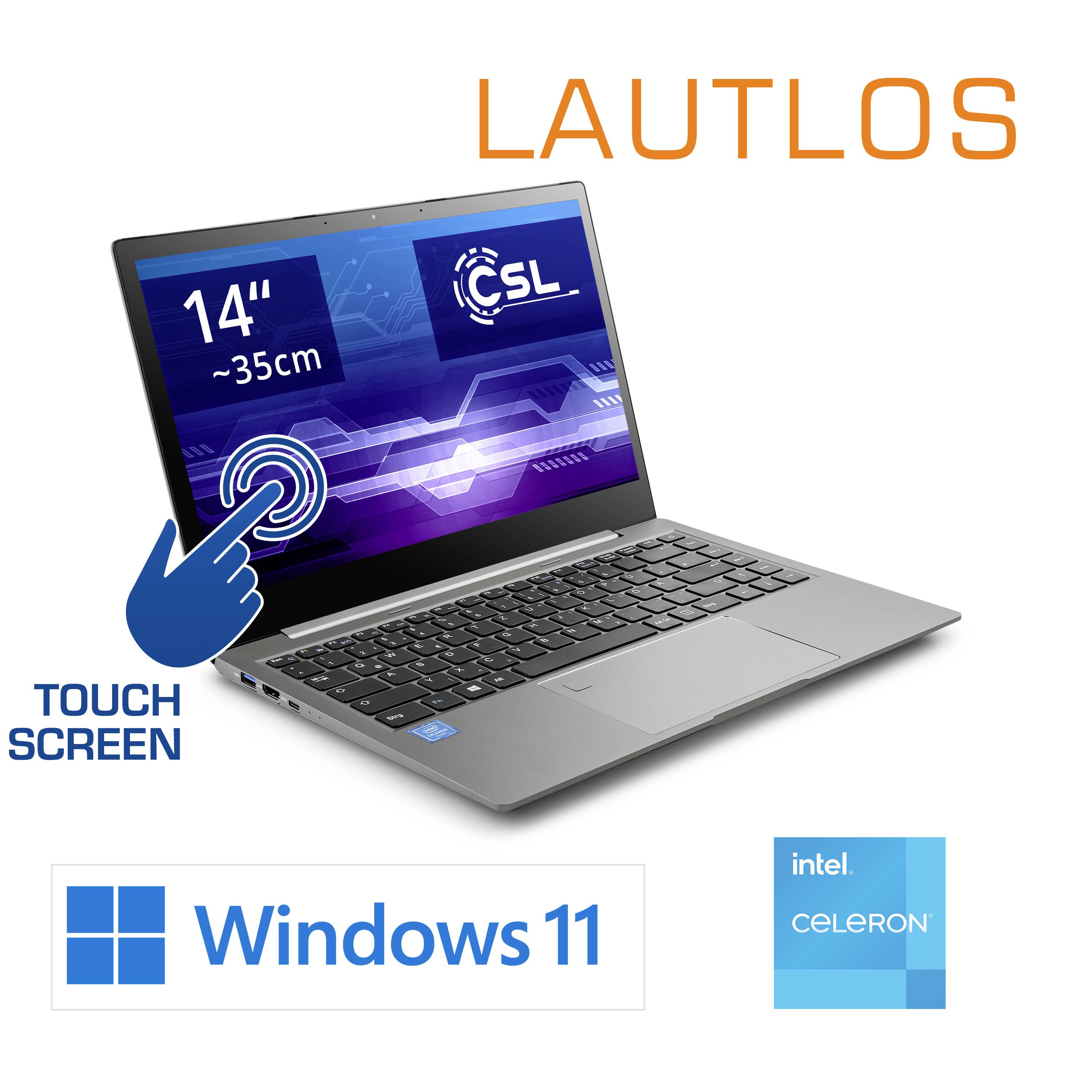 CSL Computer Notebook R' Evolve T14 V2 35.6 cm (14 Zoll) Full HD Intel® Celeron® N5100 16 GB RAM 50