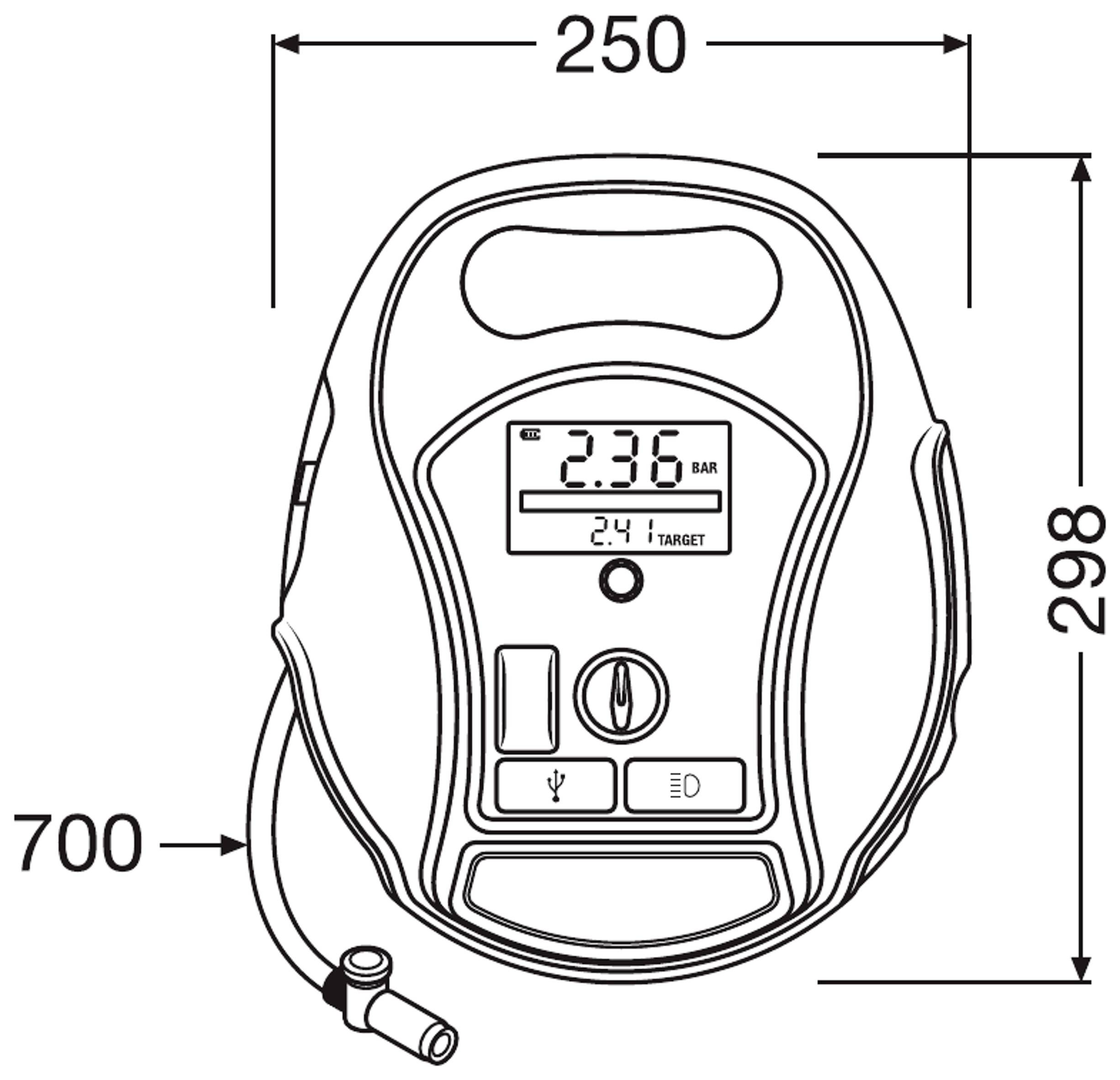 Osram Automotive OTIR6000 Kompressor TYREinflate 6000 5.5 bar Automatische Abschaltung, Digitales D