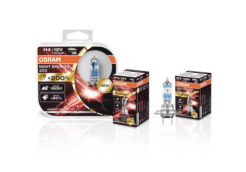 Osram Auto 64211NB200-HCB Halogen Leuchtmittel Night Breaker® H11 55W 12V