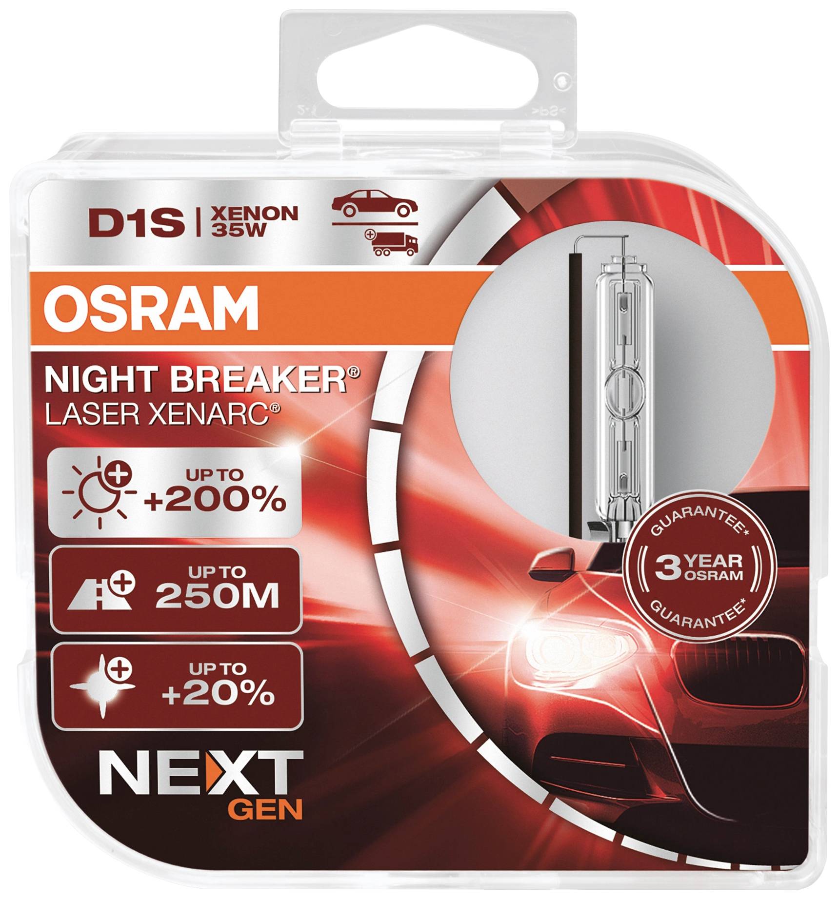 OSRAM 66140XNN-HCB Xenon Leuchtmittel Xenarc Night Breaker® Laser D1S 35W 85V