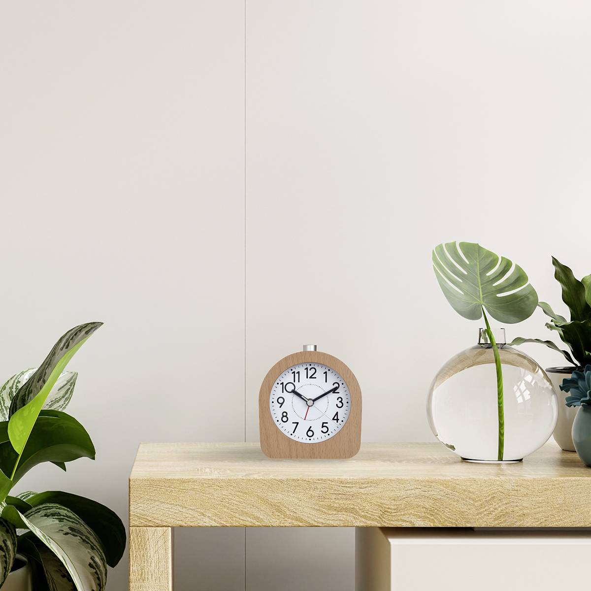 TFA Dostmann 60.1038.05 Quarz Wecker Buche Alarmzeiten 1