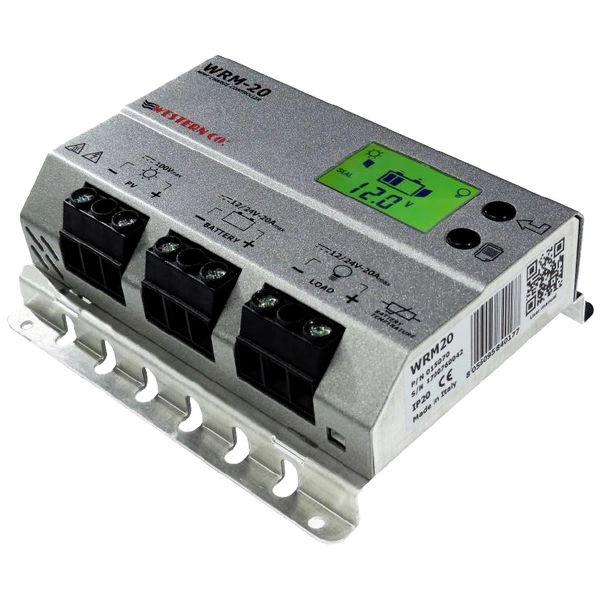 Western Co. Solarladeregler MPPT Western WRM20+ Laderegler MPPT 12 V, 24V 20A Western Co. Solarladeregler MPPT Western WRM20+ Laderegler MPPT 12 V, 24V 20A