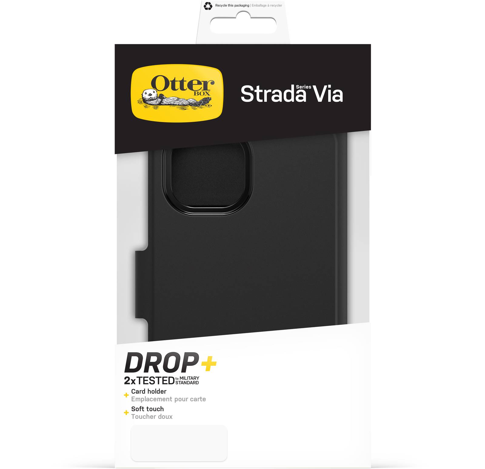 Otterbox Strada Via Cover Apple iPhone 14 Schwarz Stoßfest 77-89683