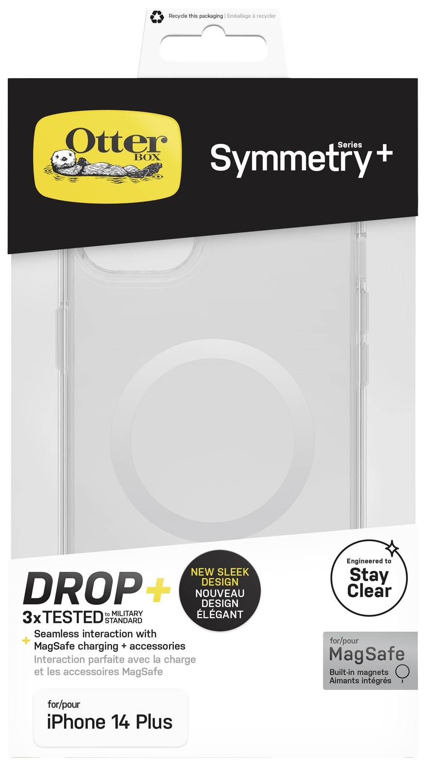 Otterbox Symmetry Plus Backcover Apple iPhone 14 Plus Transparent MagSafe kompatibel, Stoßfest 77-89174