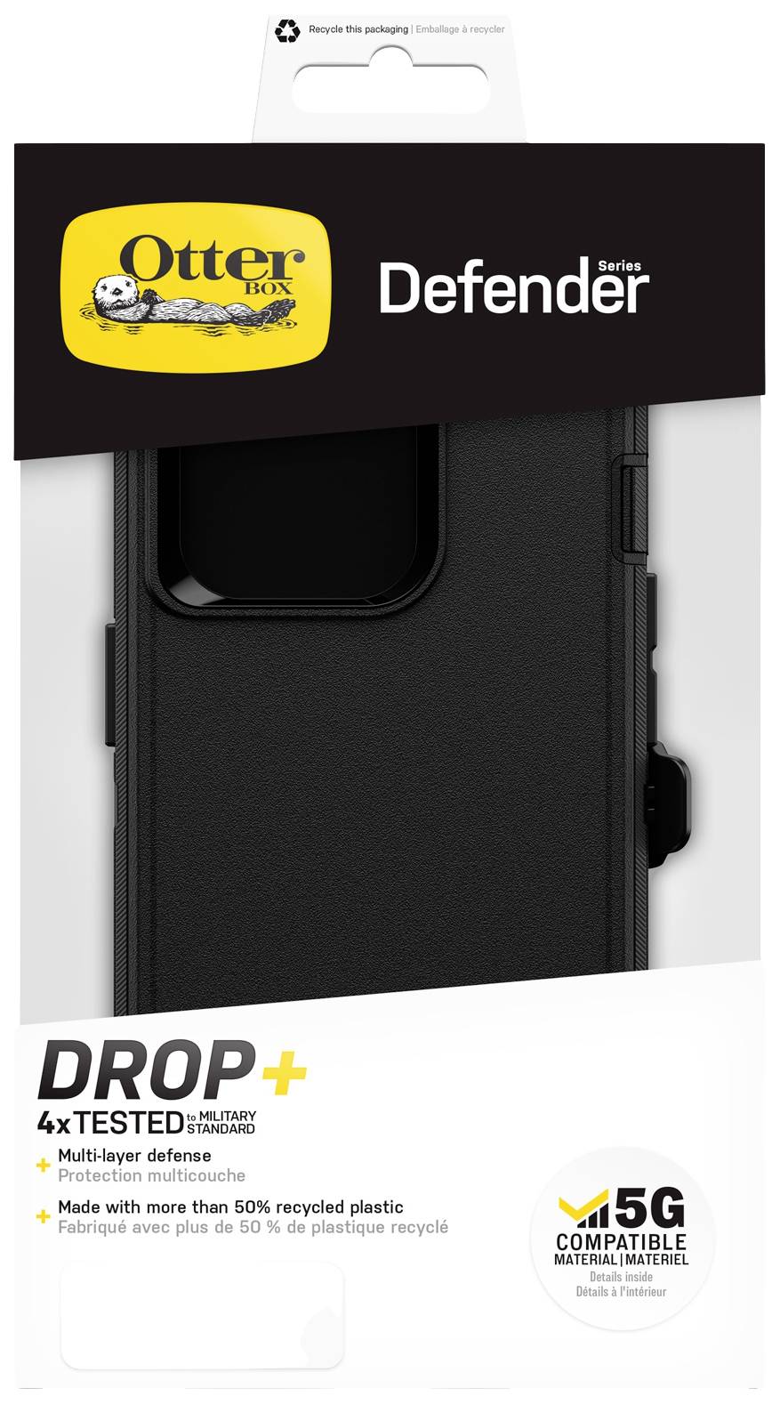 Otterbox Defender Backcover Apple iPhone 14 Pro Schwarz MagSafe kompatibel, Stoßfest 77-88381