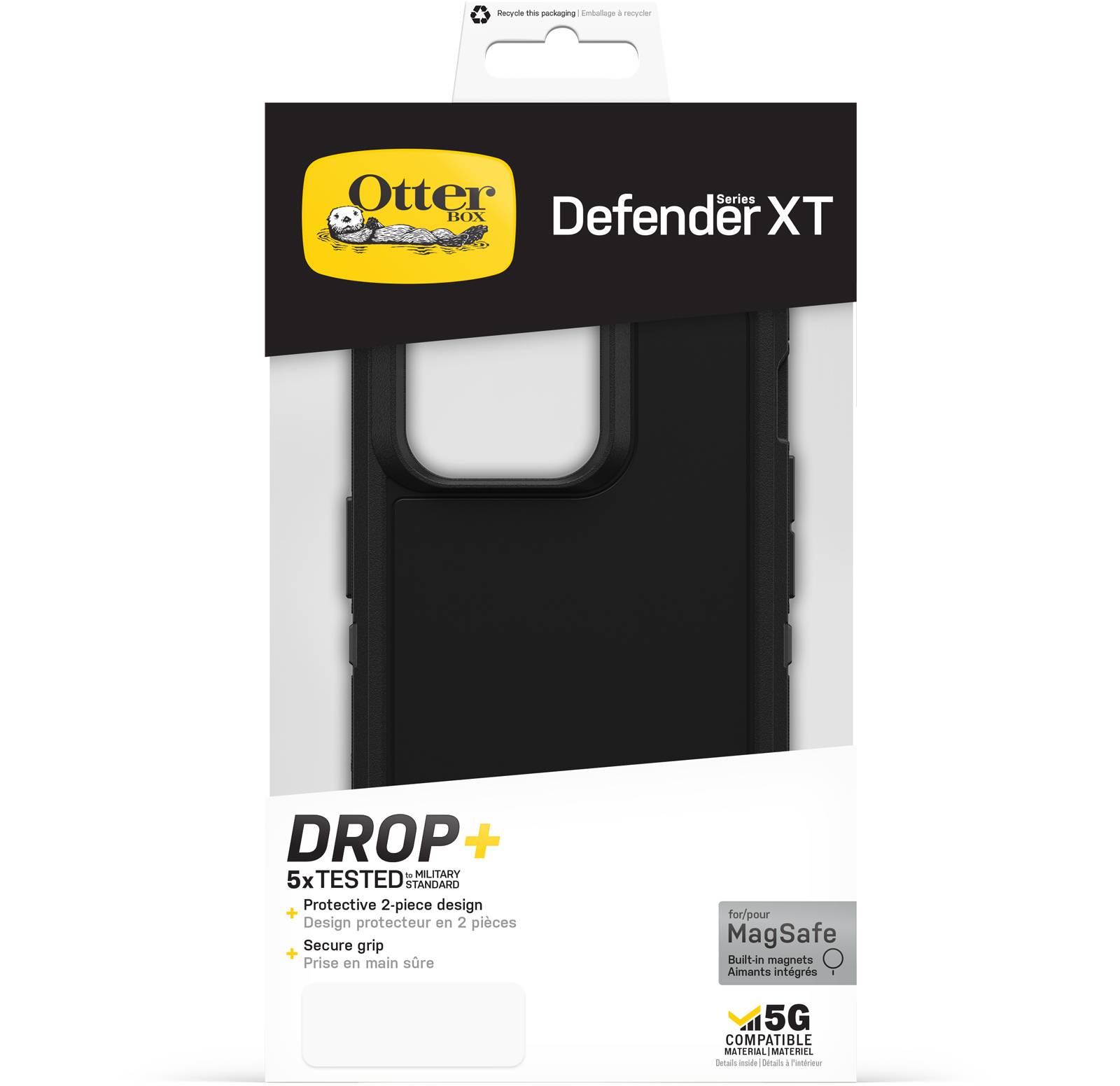 Otterbox Defender XT Cover Apple iPhone 14 Pro Schwarz MagSafe kompatibel, Stoßfest 77-89120