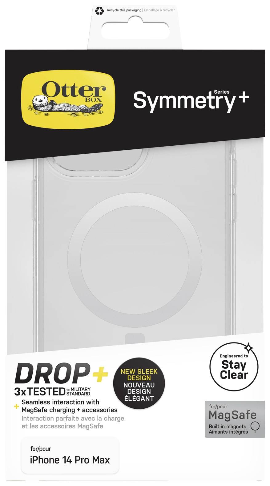 Otterbox Symmetry Plus Backcover Apple iPhone 14 Pro Max Transparent MagSafe kompatibel, Stoßfest 77-89267