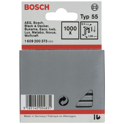 Bosch Accessories Tackerklammern 1000 St. 1609200373 Abmessungen (L x B) 19 mm x 6 mm
